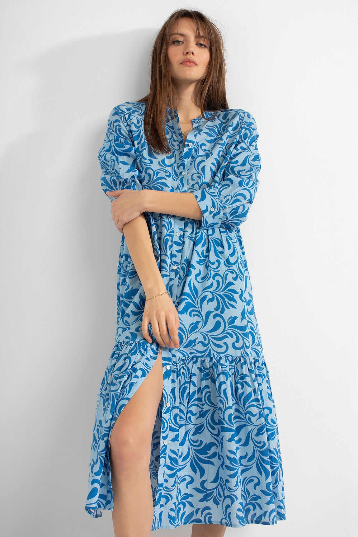 Print Dress Dolores | Cobalt Blue print
