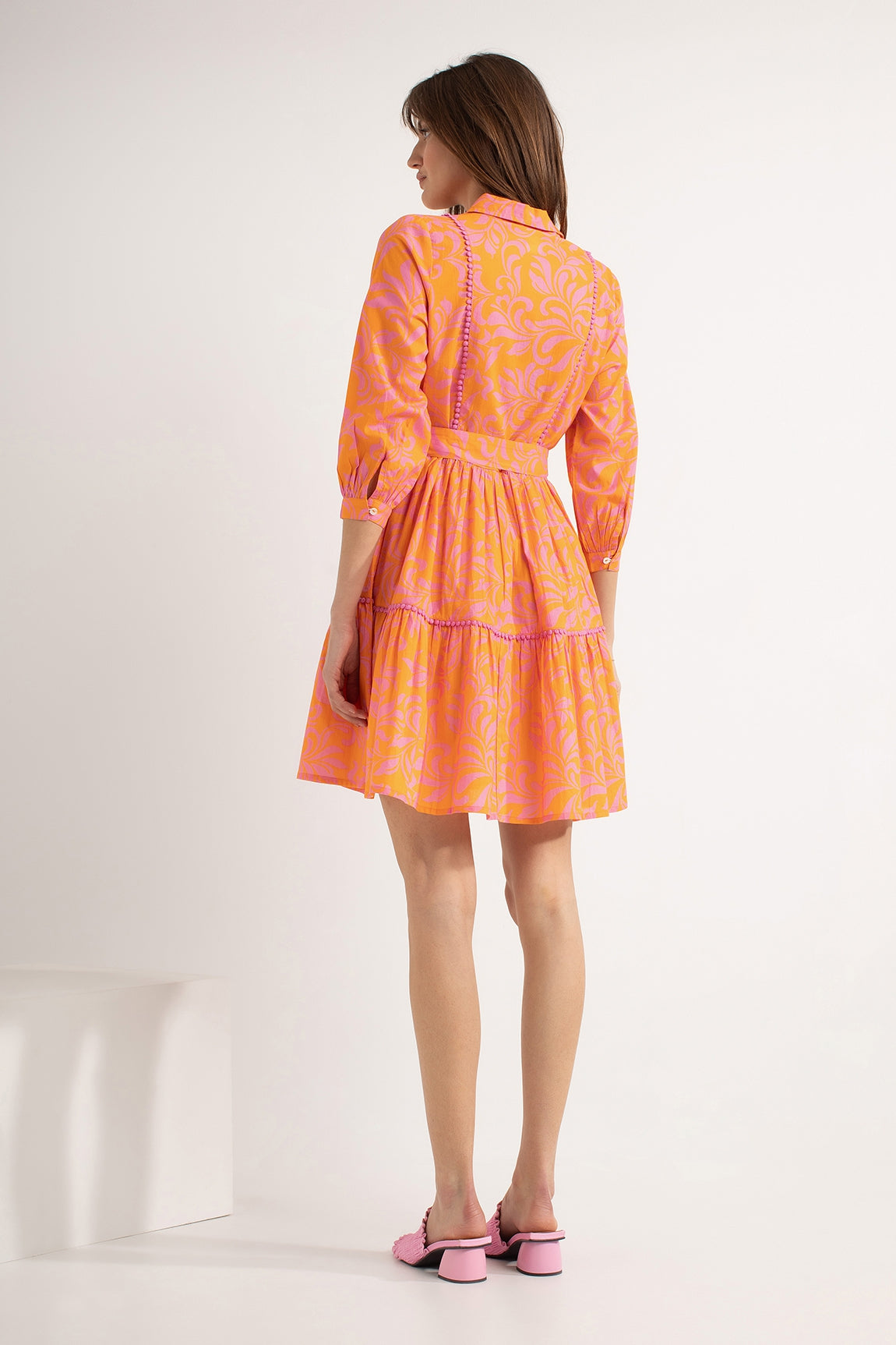 Print Dress Diane | Light Orange print