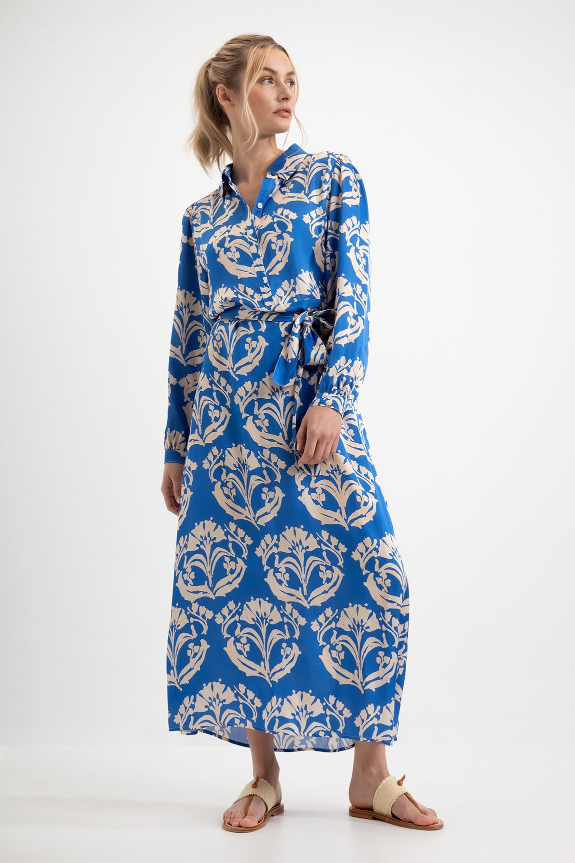 Print Dress Dahlia | Cobalt Blue print