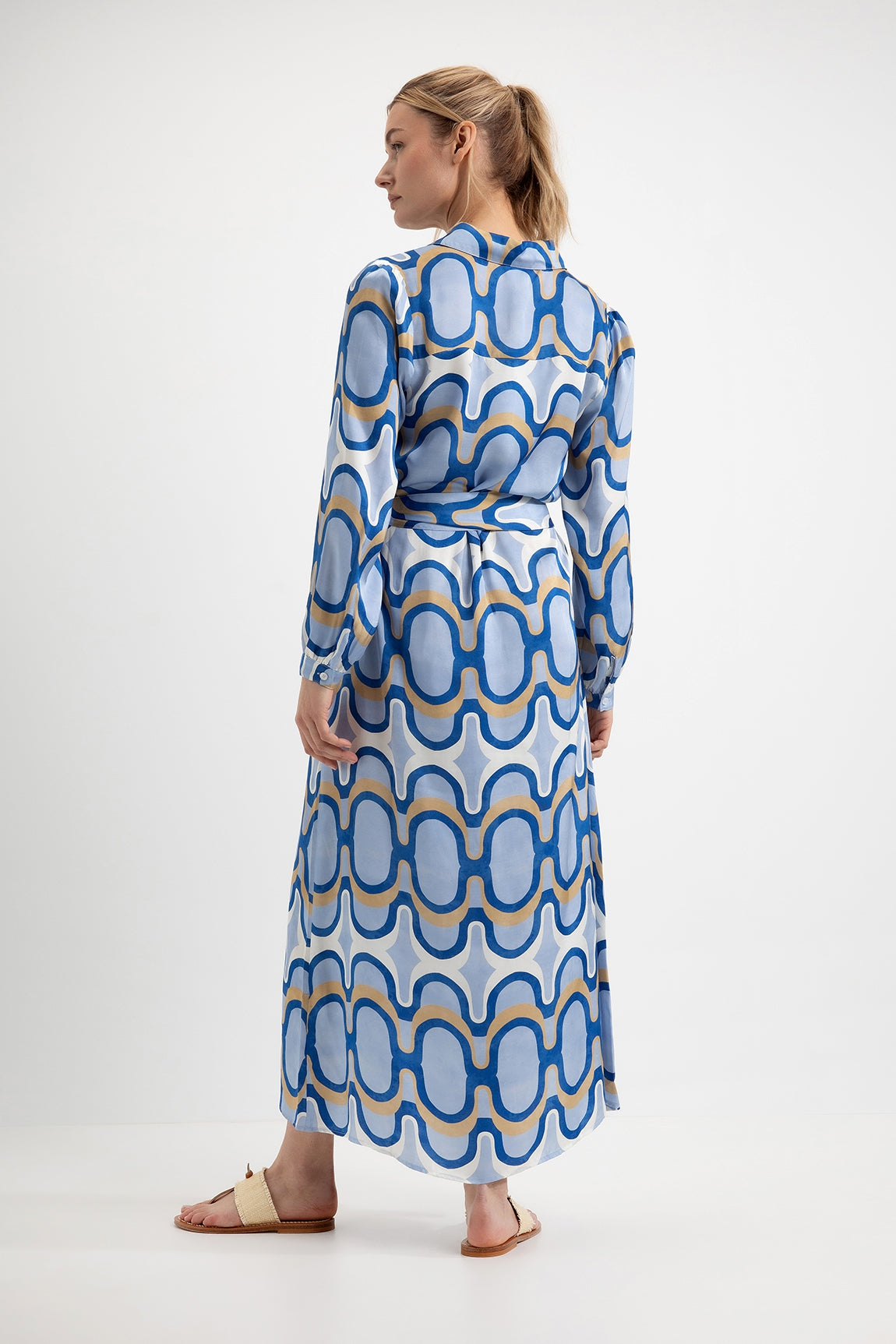 Print Dress Dahlia | Royal Blue print