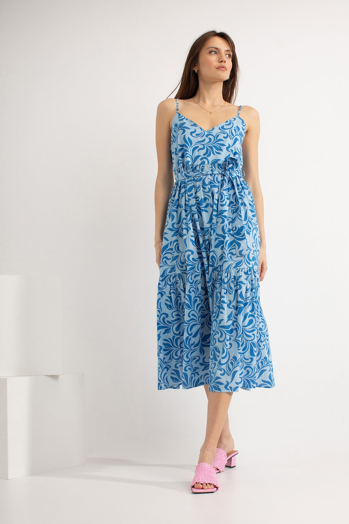 Print Dress Dieter | Cobalt Blue print