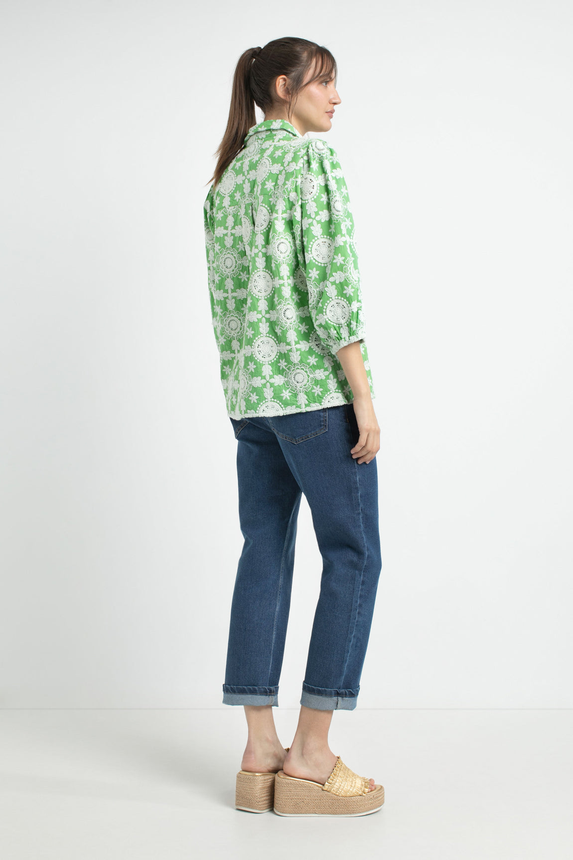 Devan blouse | Parrot Green