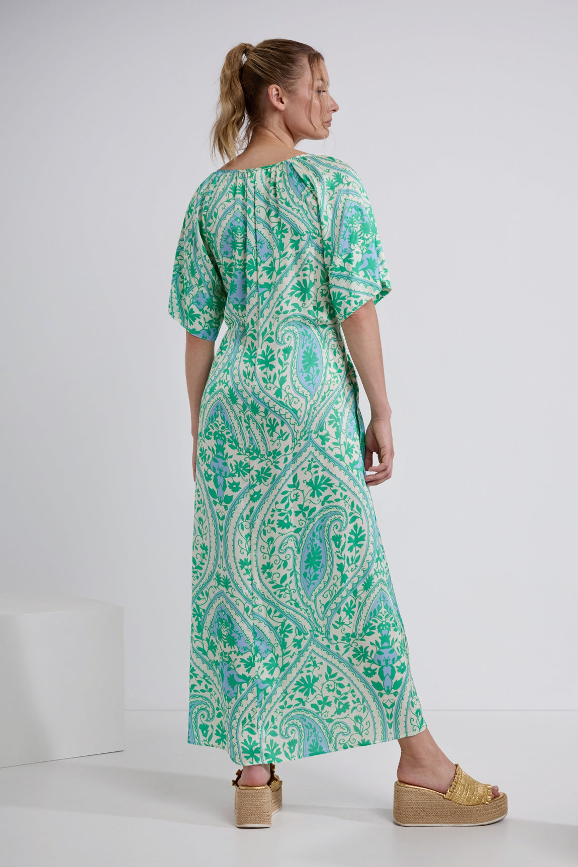 Damaris dress | Parrot Green print