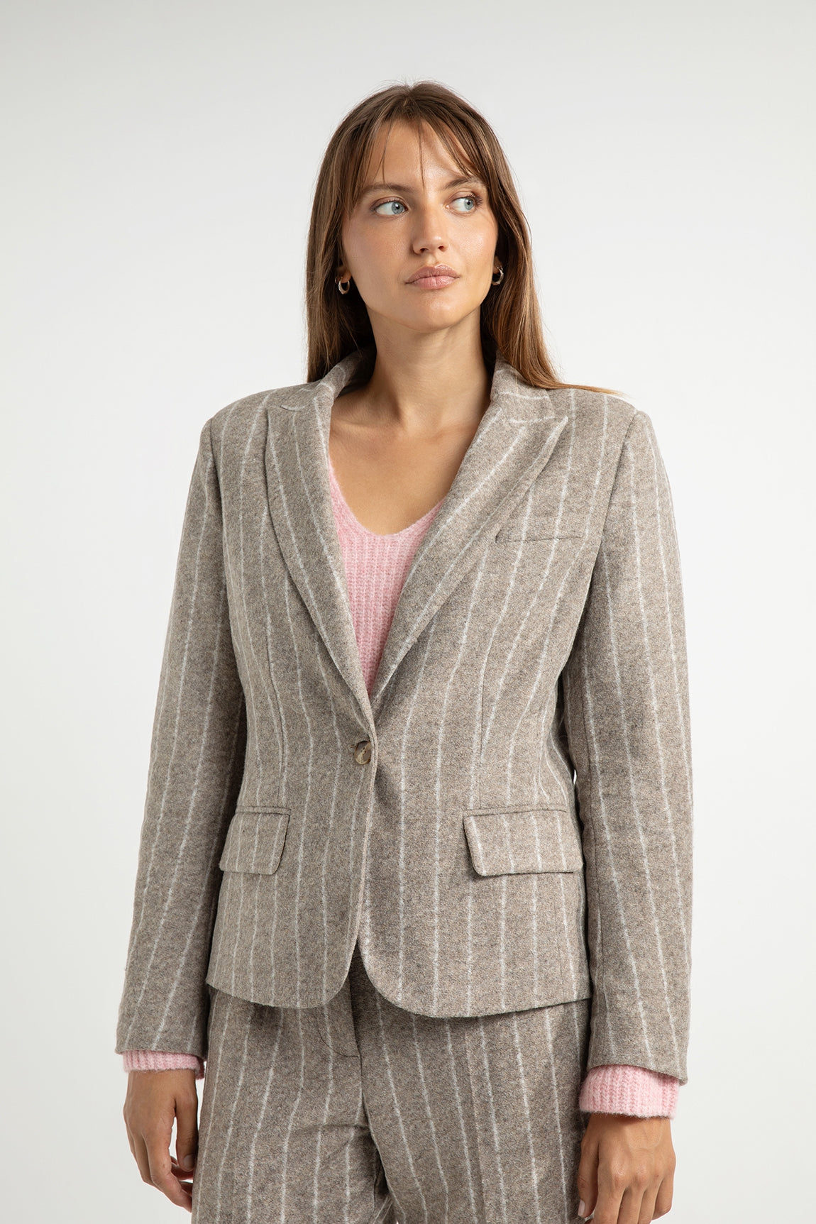 Alix blazer | Mocca stripe