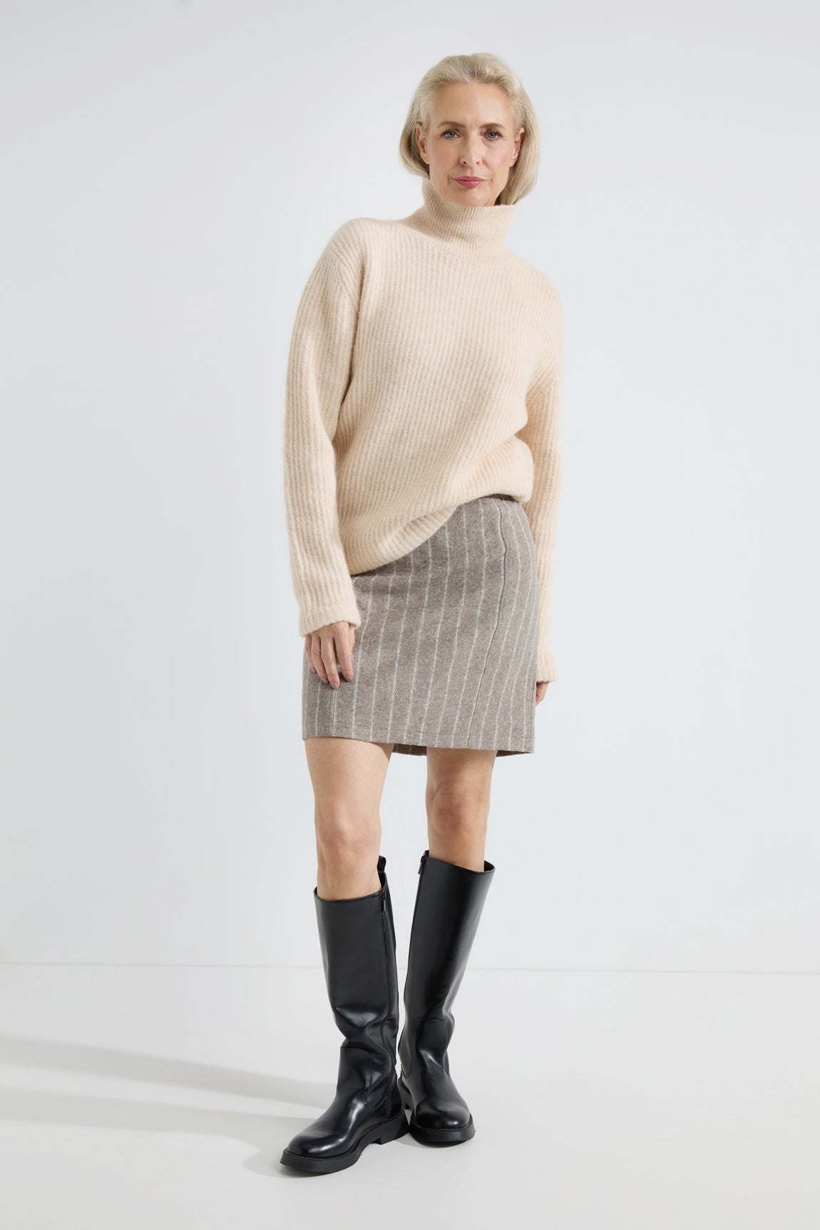 Alvin skirt | Mocca stripe