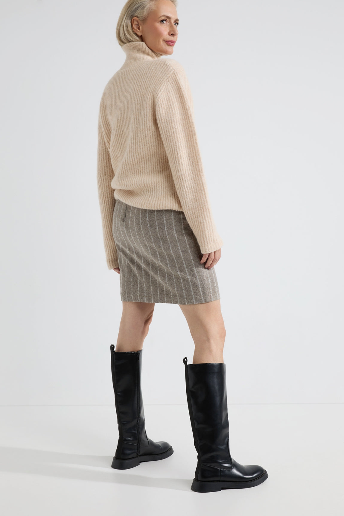 Alvin skirt | Mocca stripe