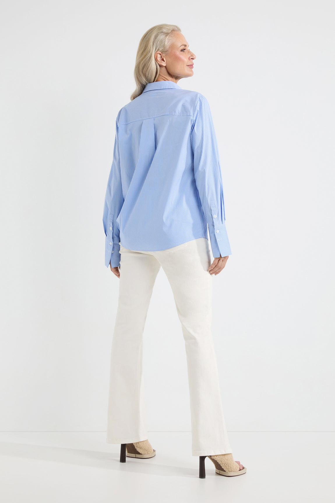 Annemijn blouse | Light Blue stripe