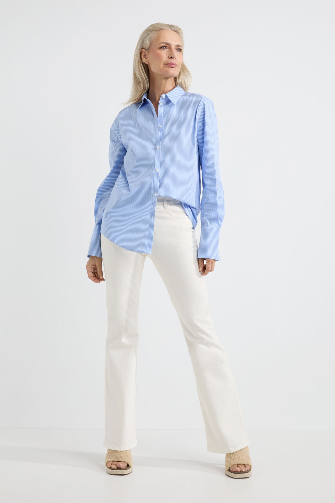 Annemijn blouse | Light Blue stripe