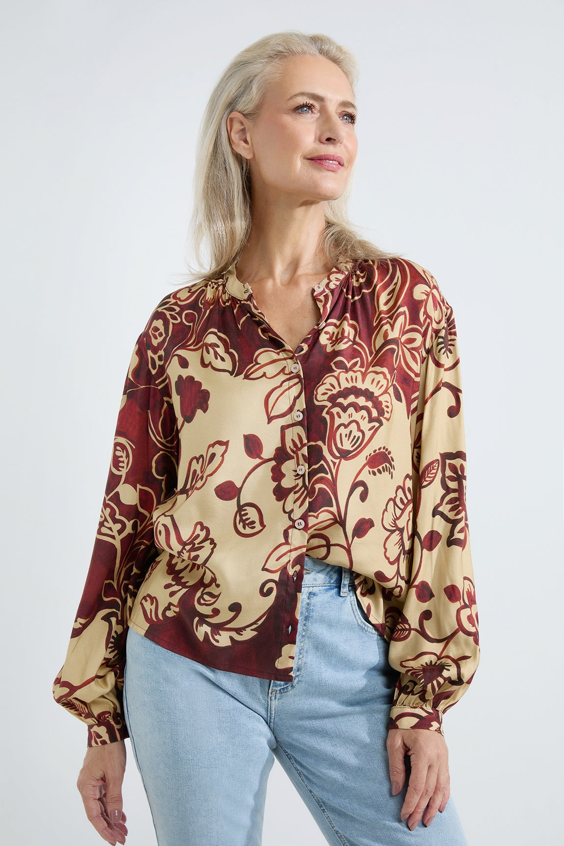 Anouska blouse | Camel print