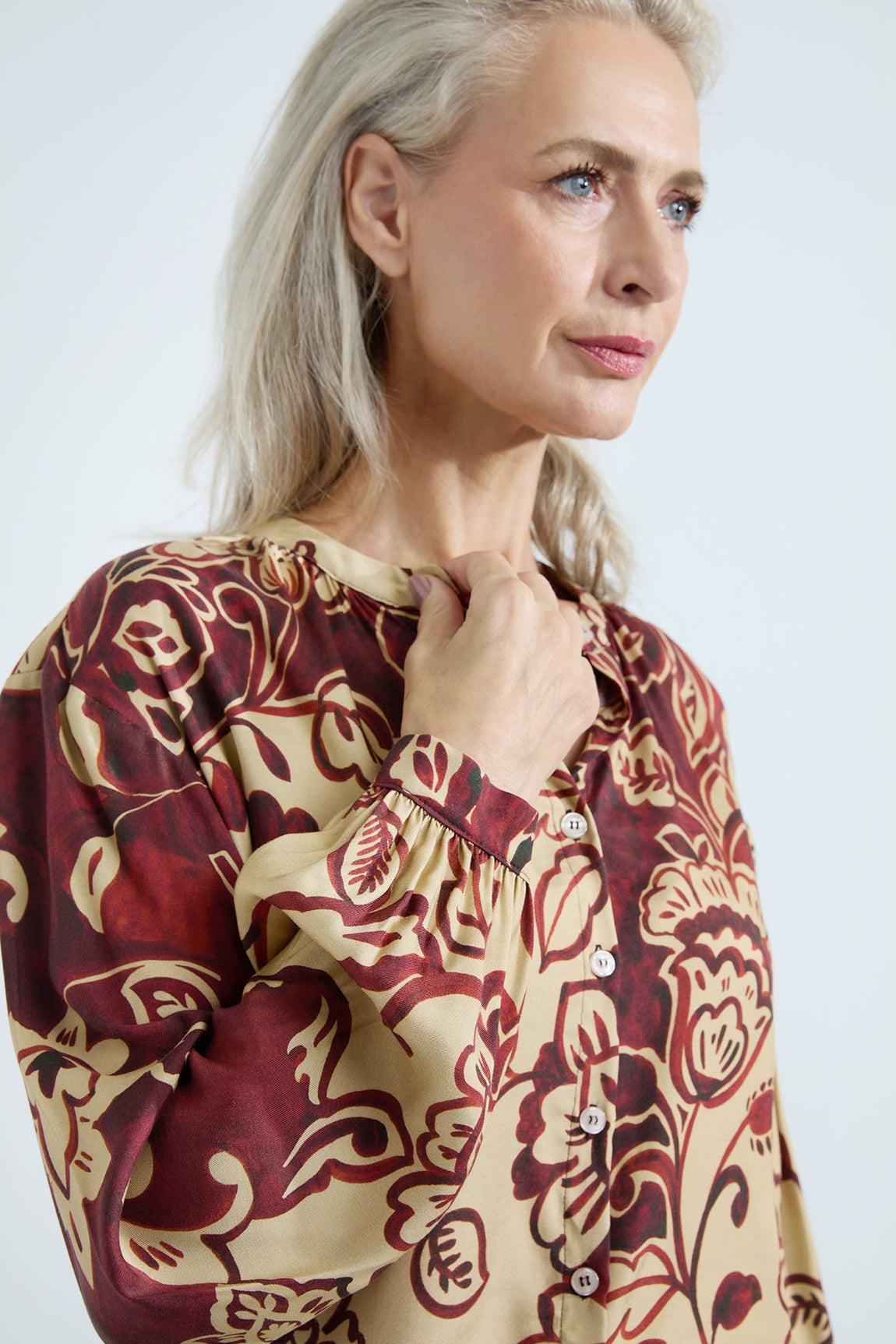 Anouska blouse | Camel print