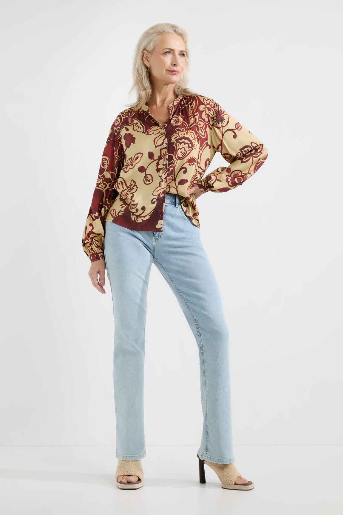 Anouska blouse | Camel print