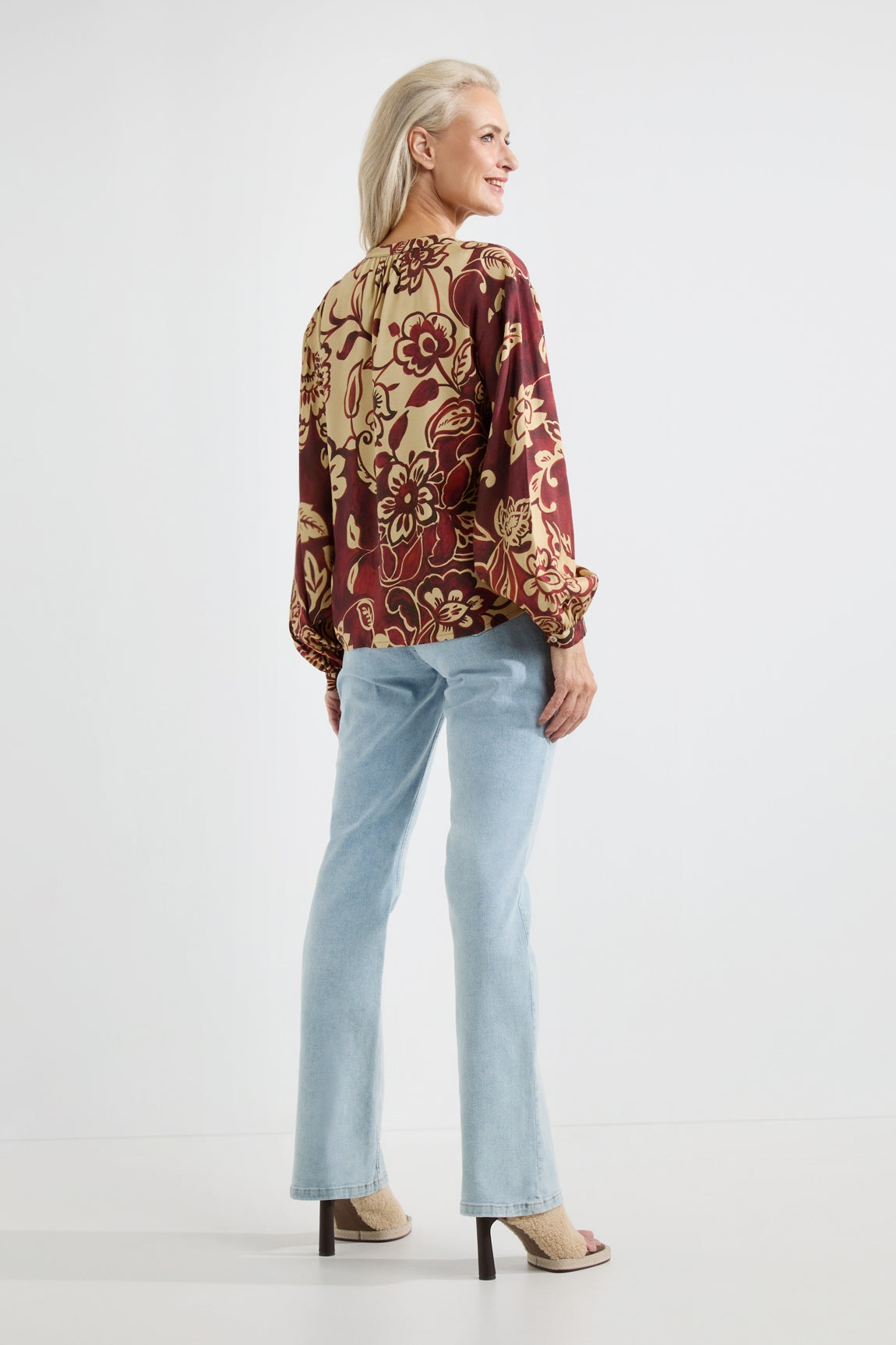 Anouska blouse | Camel print