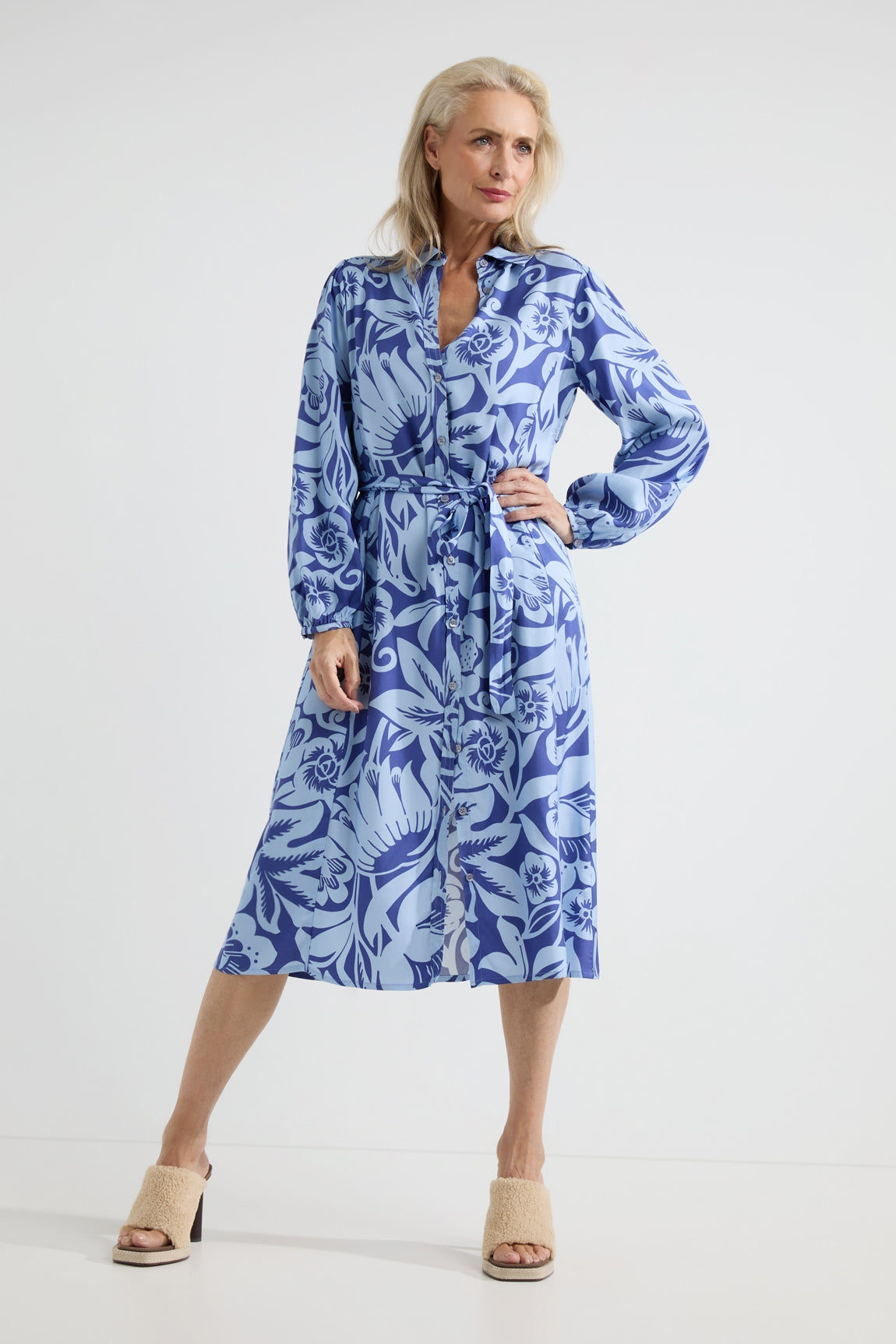 Amira dress | Ocean Blue Print