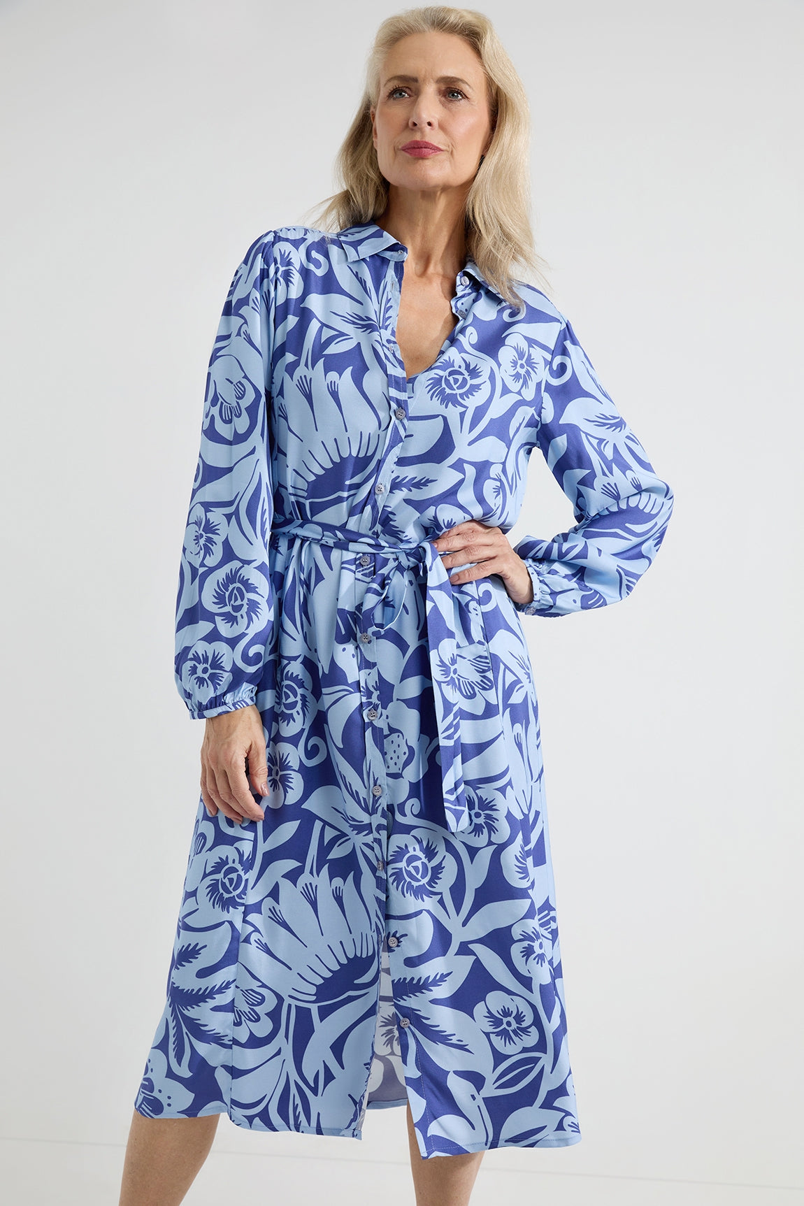 Amira dress | Ocean Blue Print