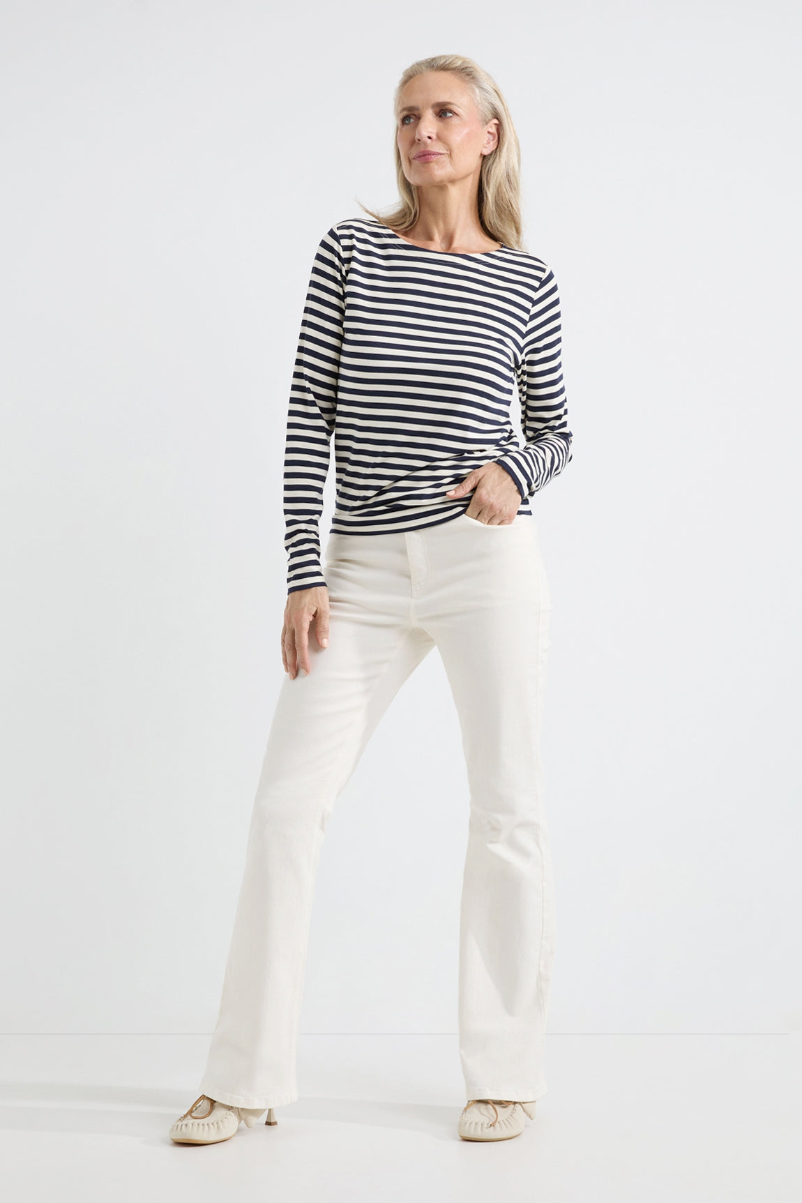 Aline t-shirt | Navy stripe