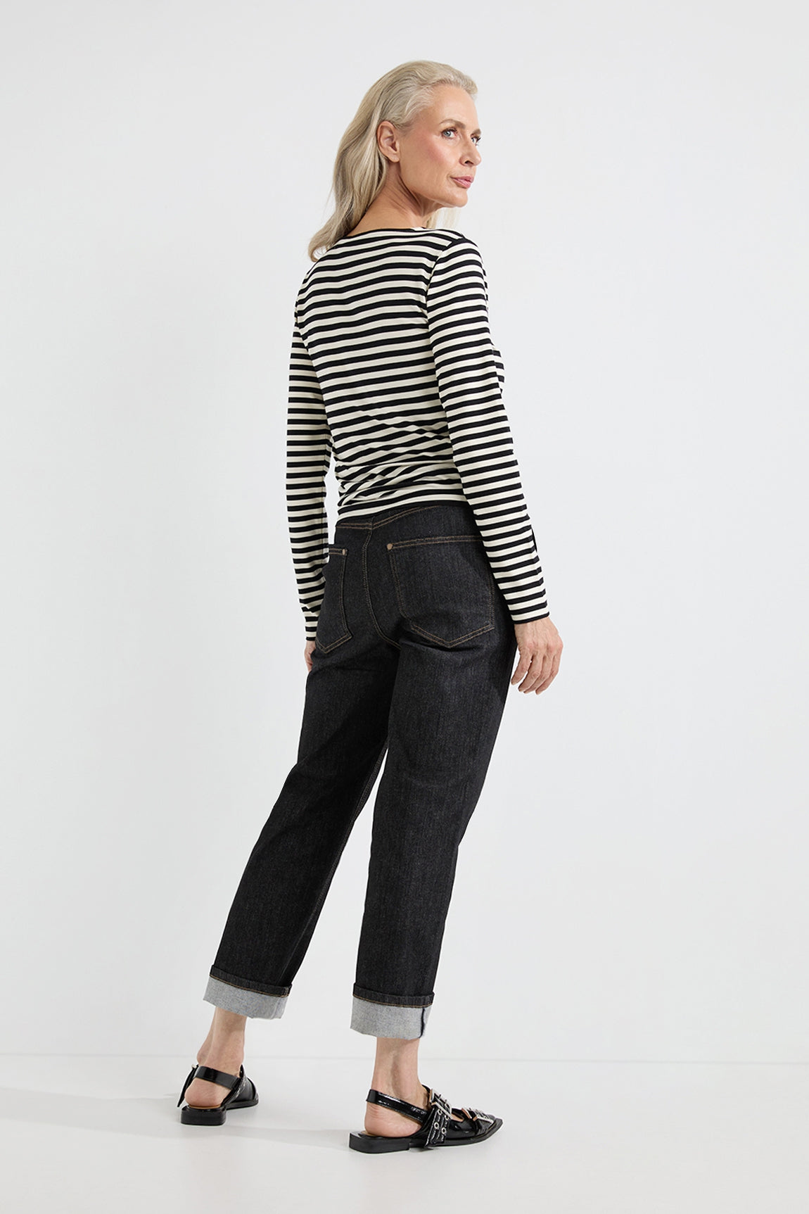 Aline t-shirt | Stripe Black