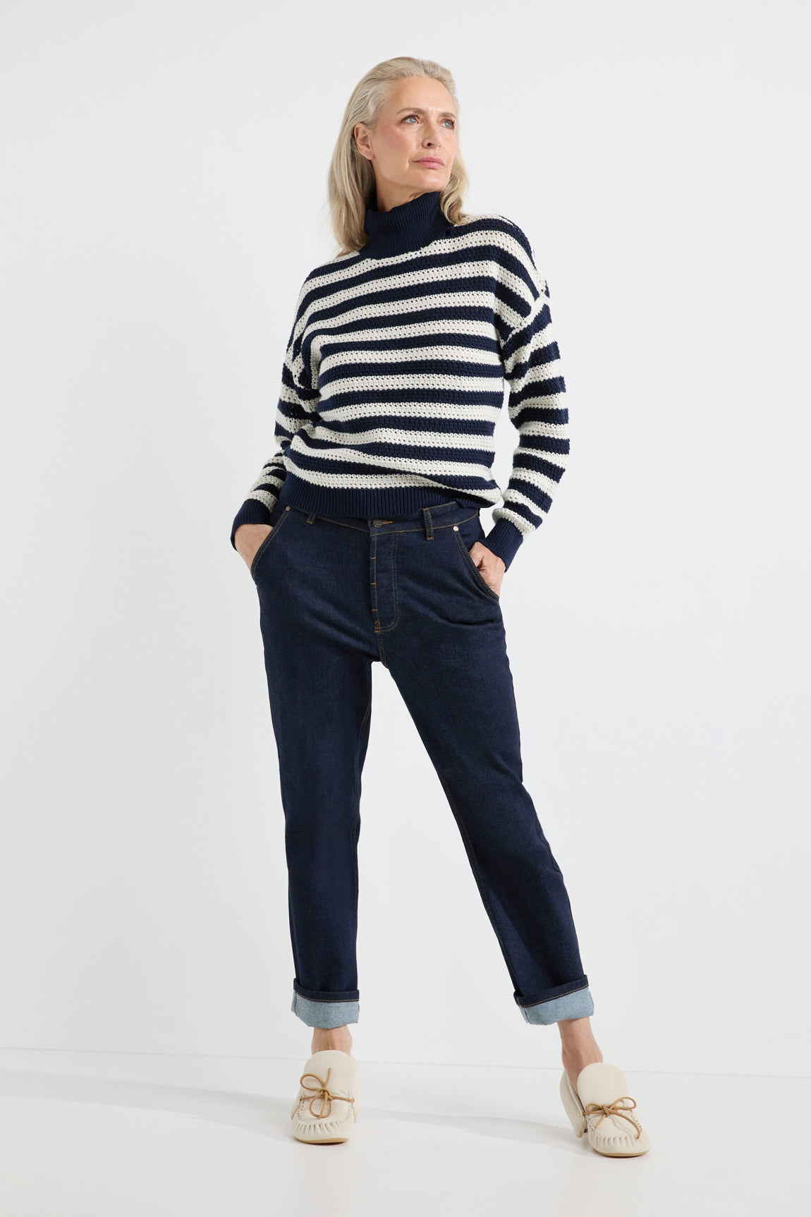 Alana sweater | Off White stripe