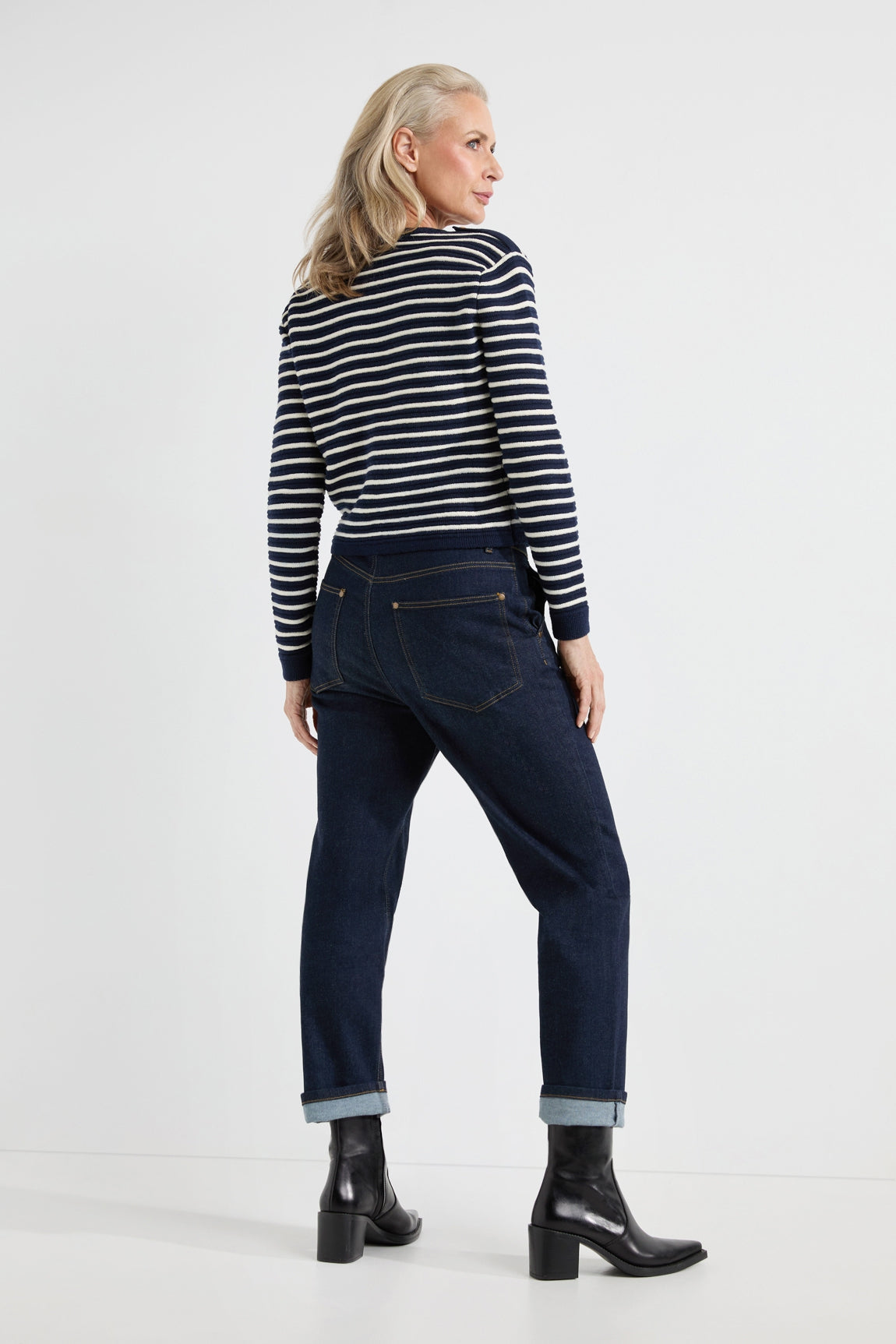 Avery cardigan | Navy stripe