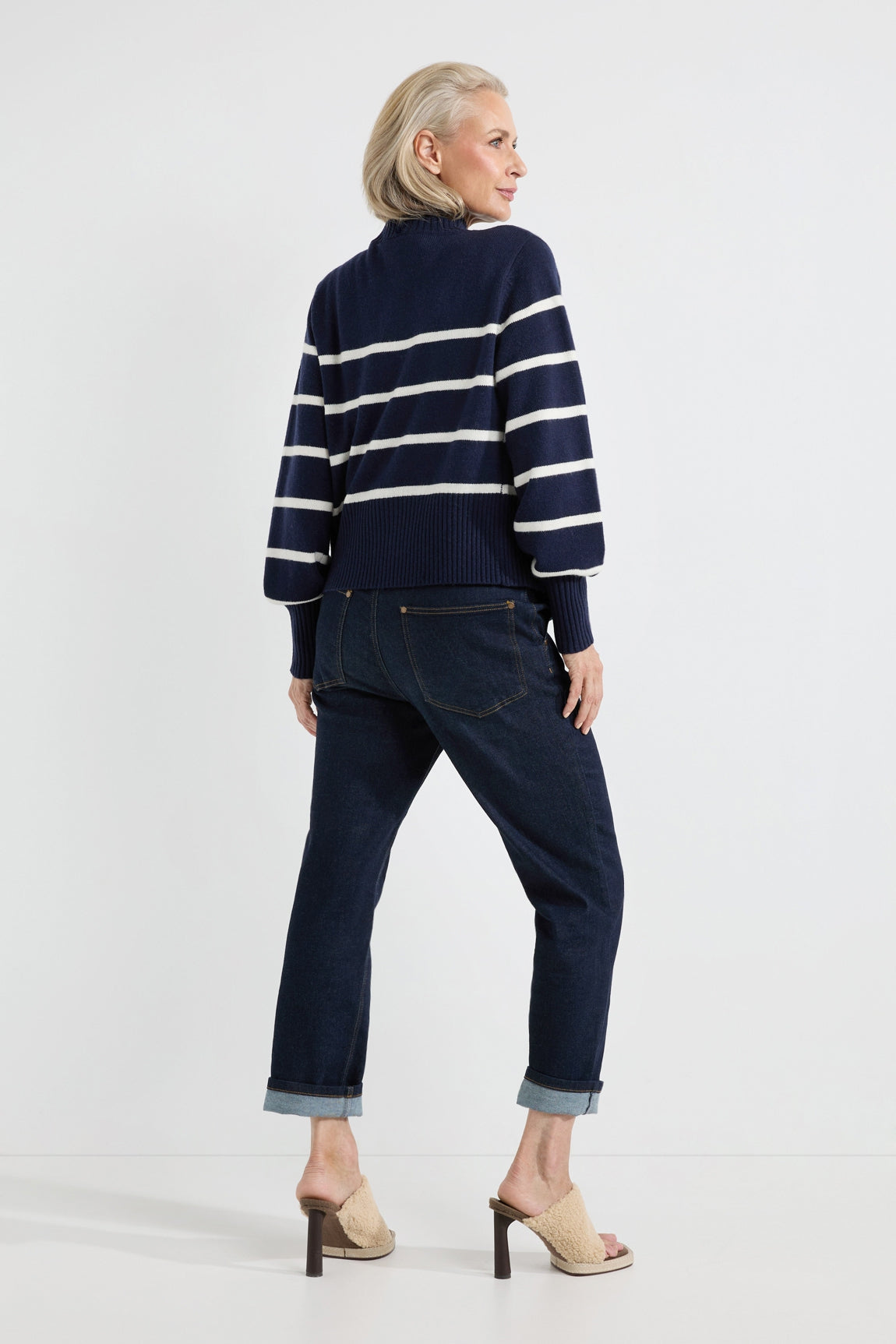 Anja cardigan | Navy stripe