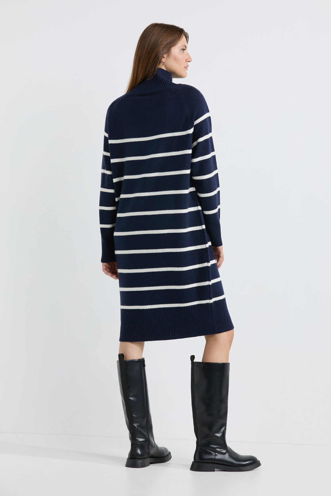 Anika dress | Navy stripe