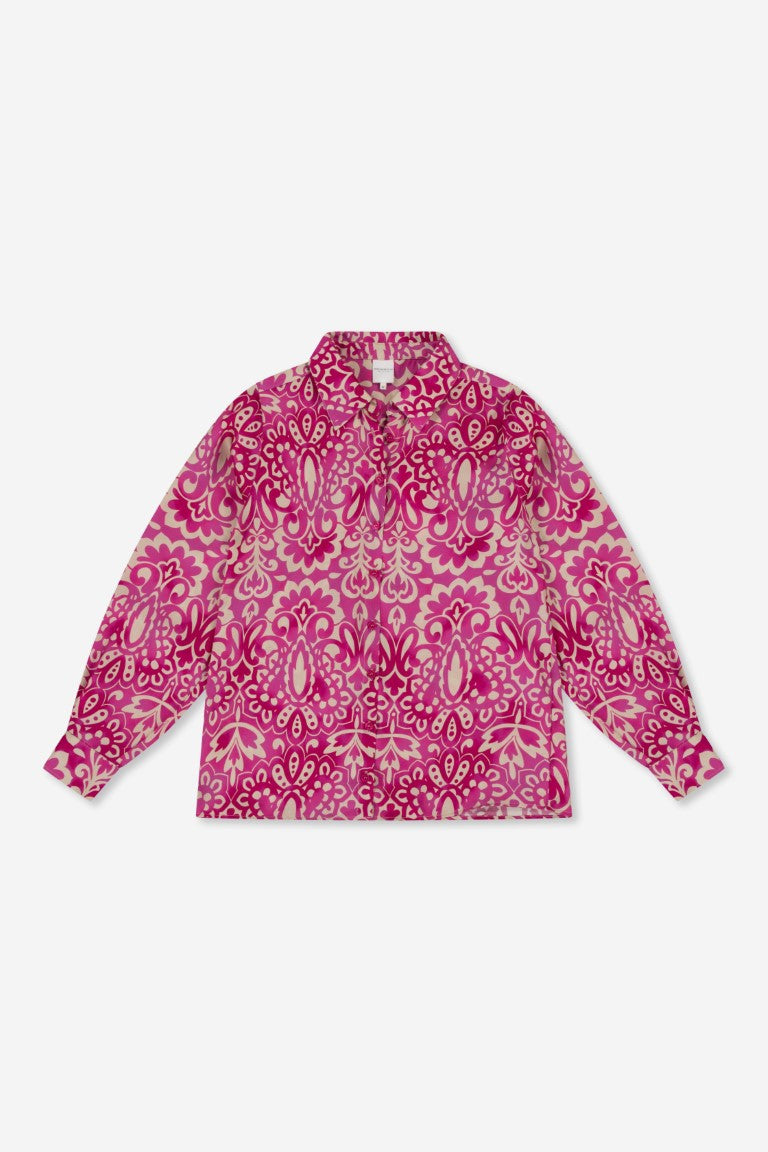 Jack blouse | Fuchsia print