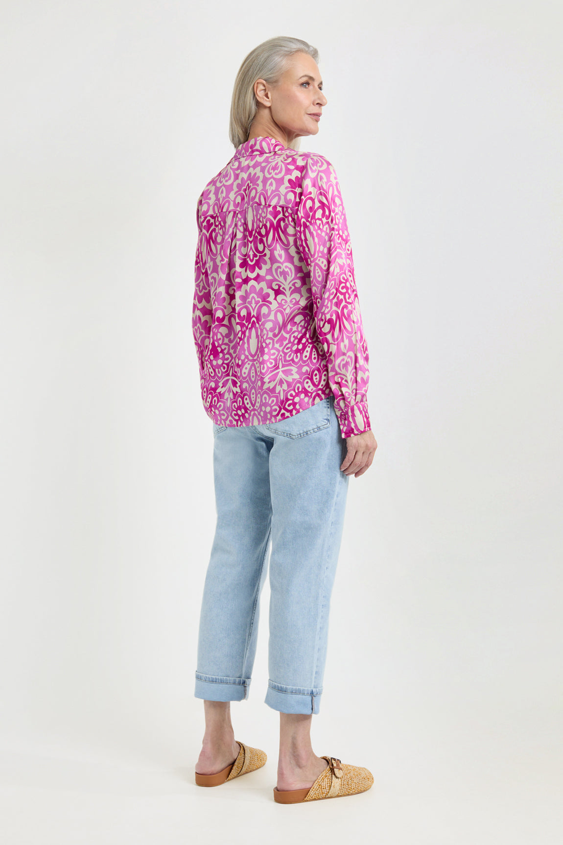 Jack blouse | Fuchsia print