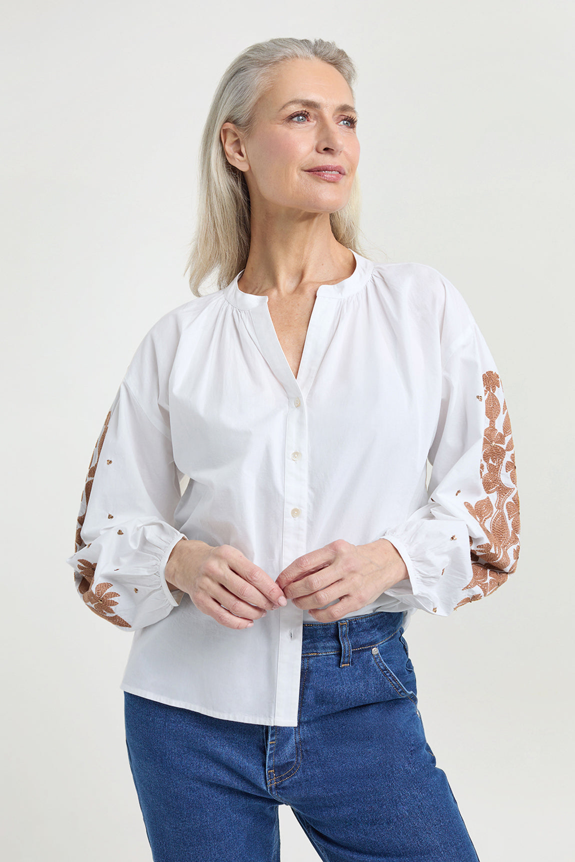 Jet blouse | Coffee