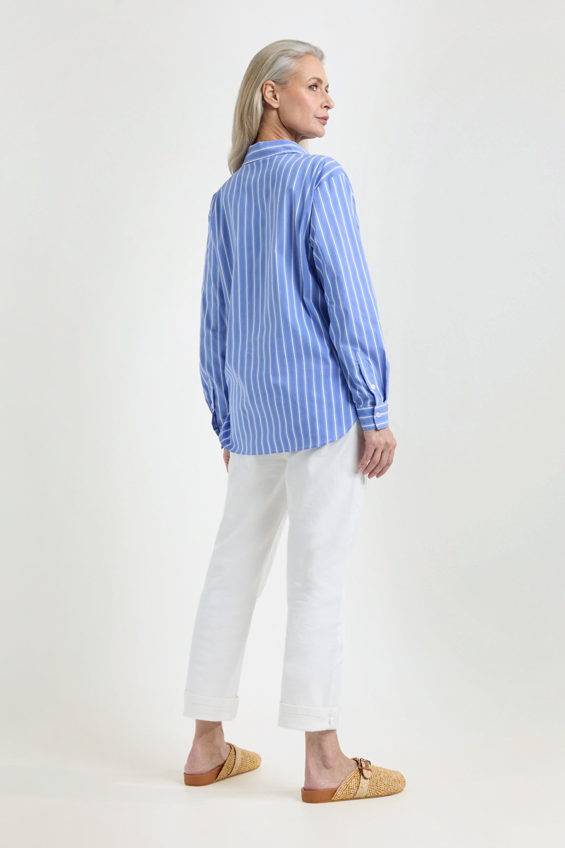 Jessica blouse | Royal Blue stripe