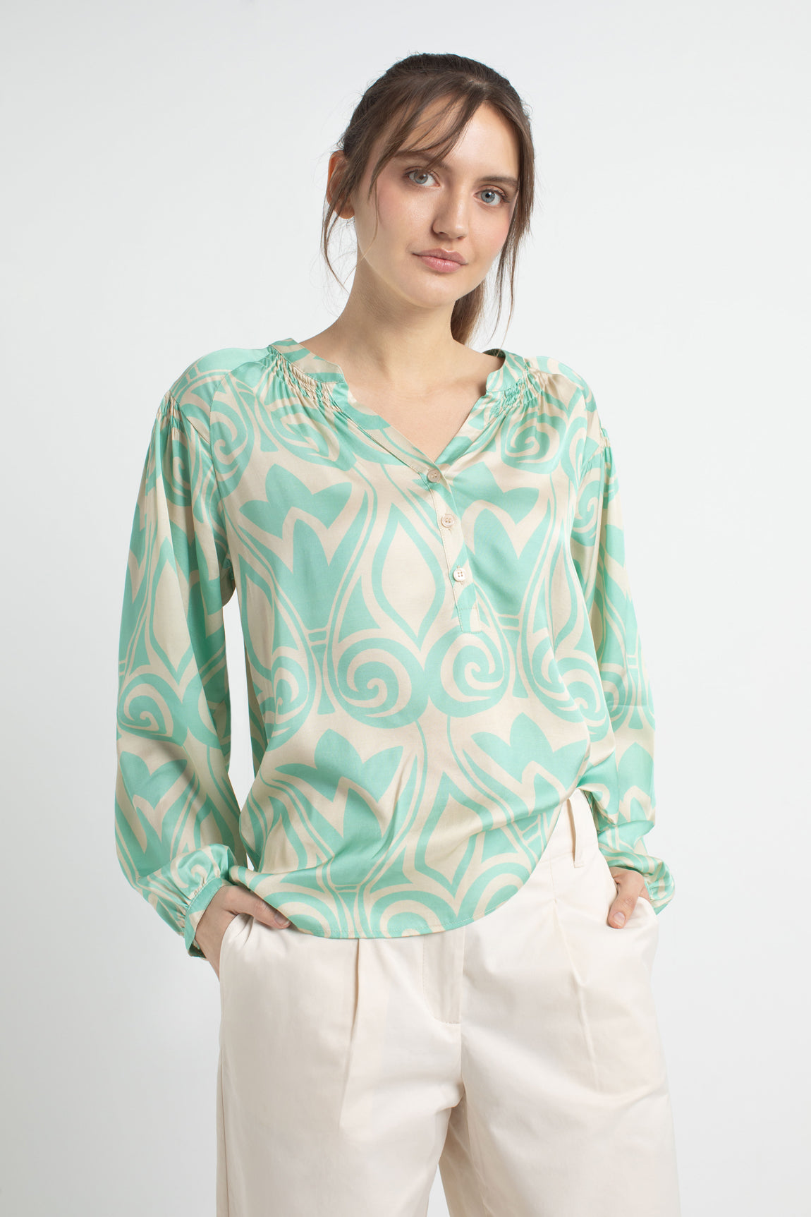 Jillian blouse | Jade print