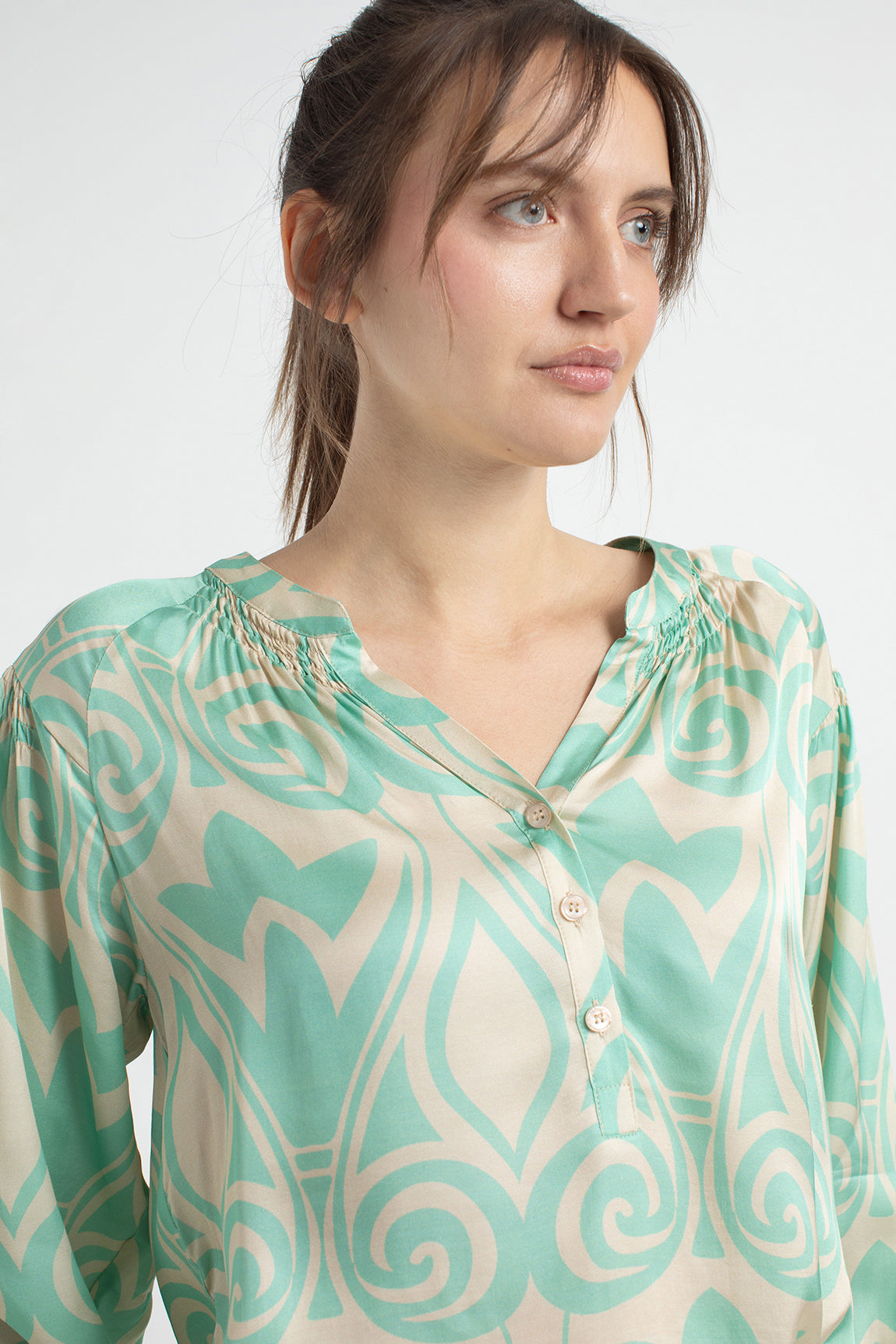 Jillian blouse | Jade print