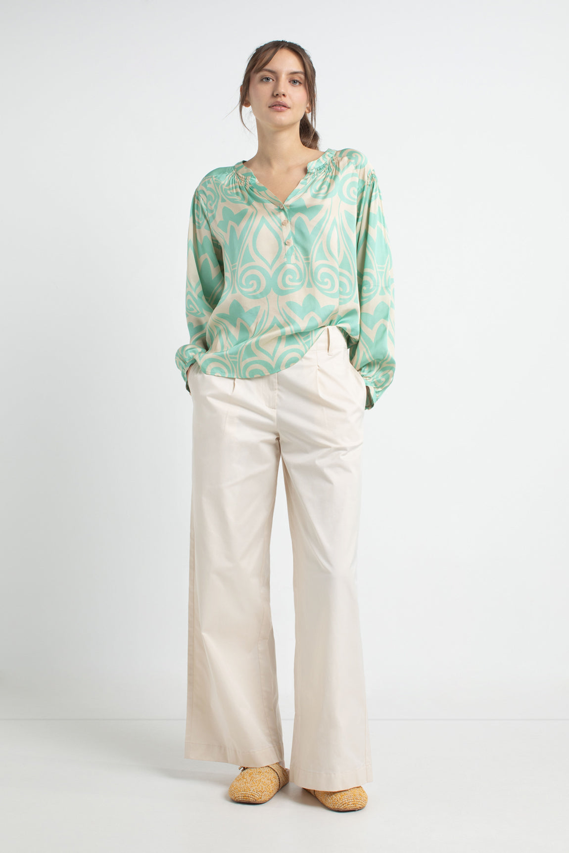 Jillian blouse | Jade print