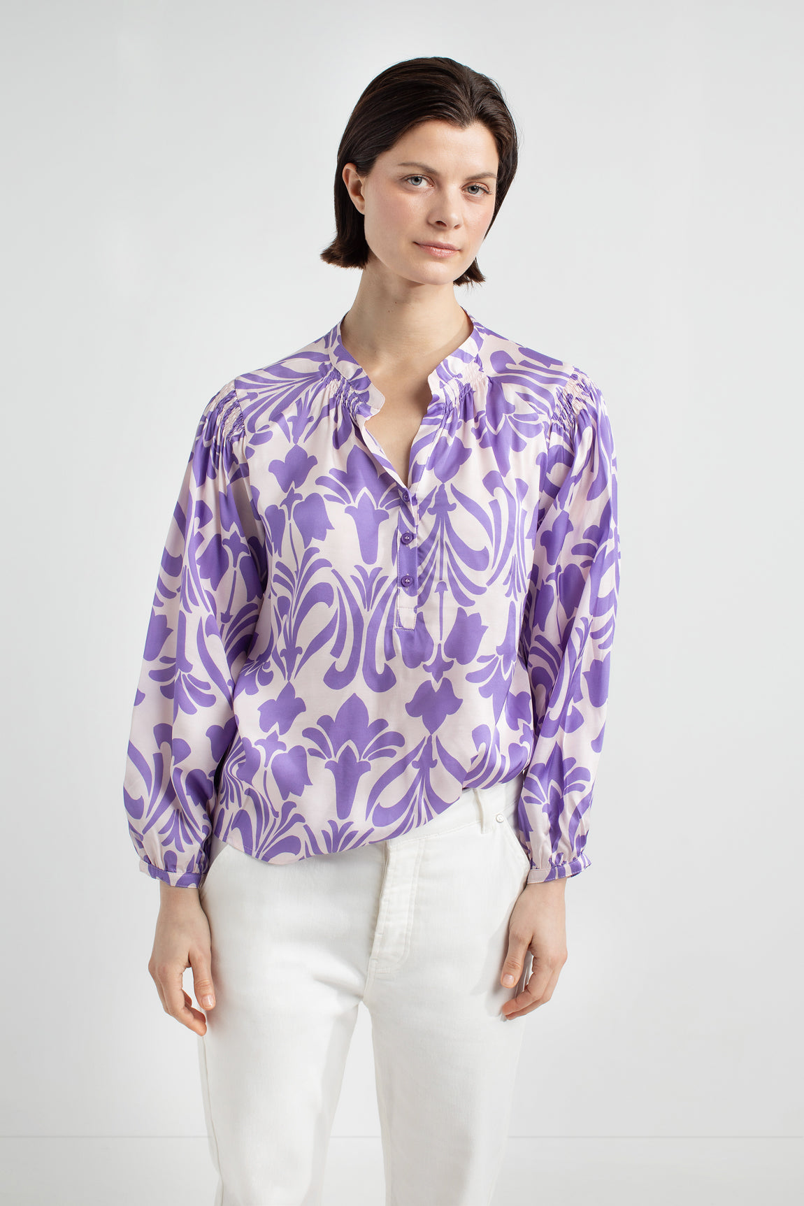 Jillian blouse | Purple print