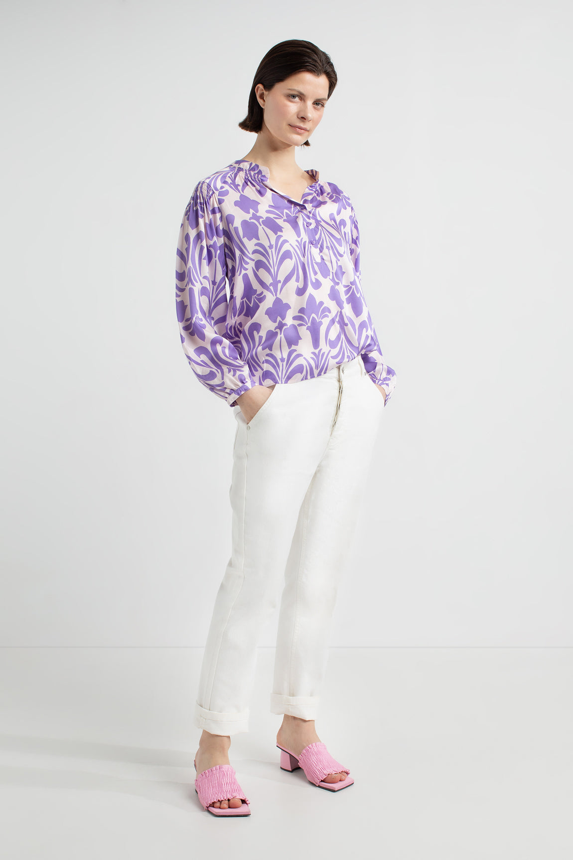 Jillian blouse | Purple print