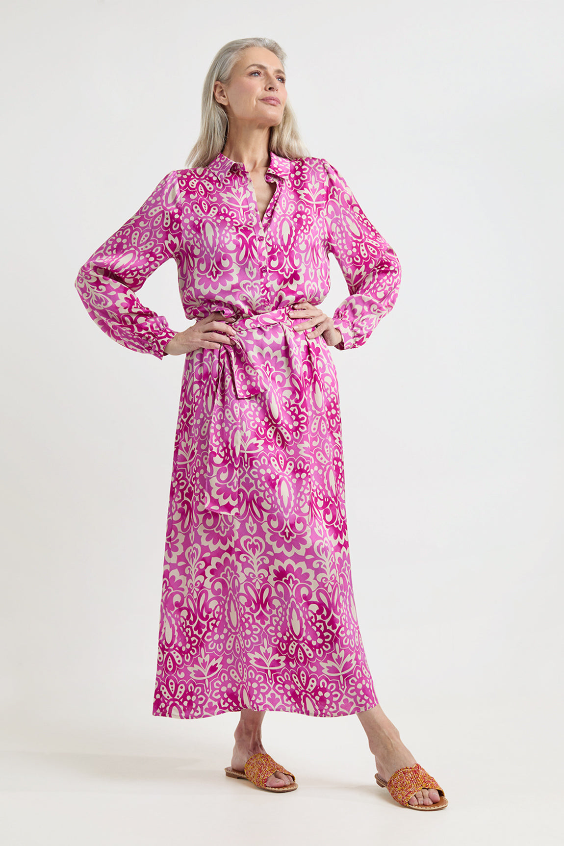 Julie dress | Fuchsia print