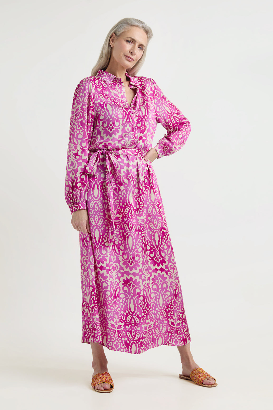 Julie dress | Fuchsia print