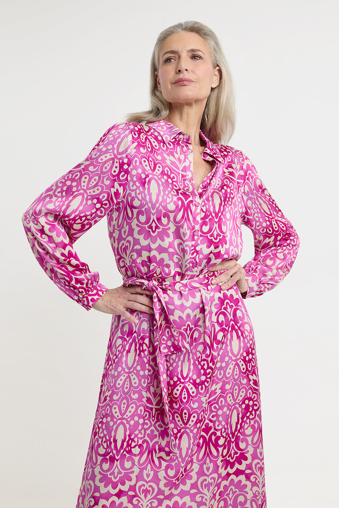 Julie dress | Fuchsia print