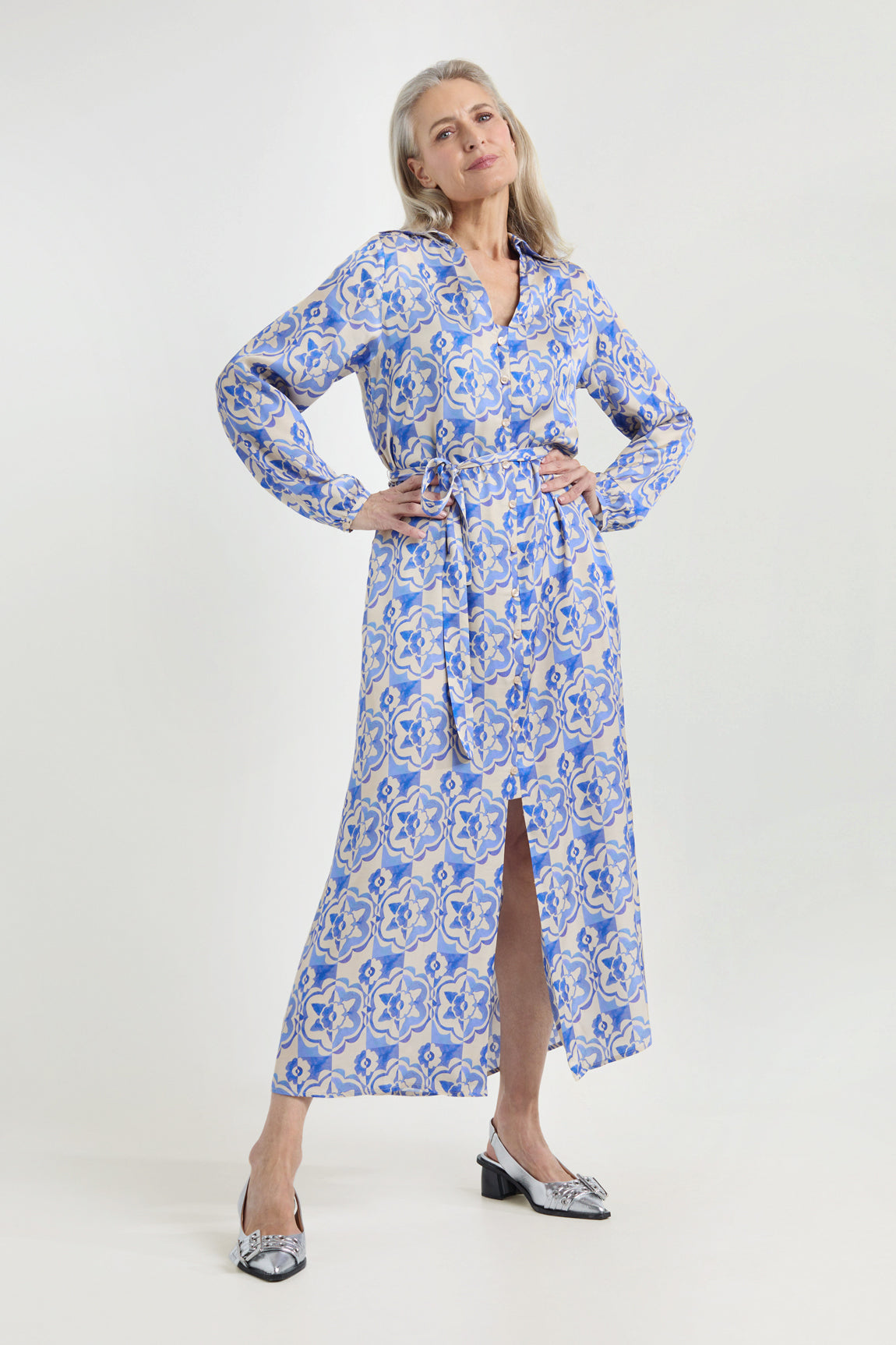 Jacco dress | Royal Blue print