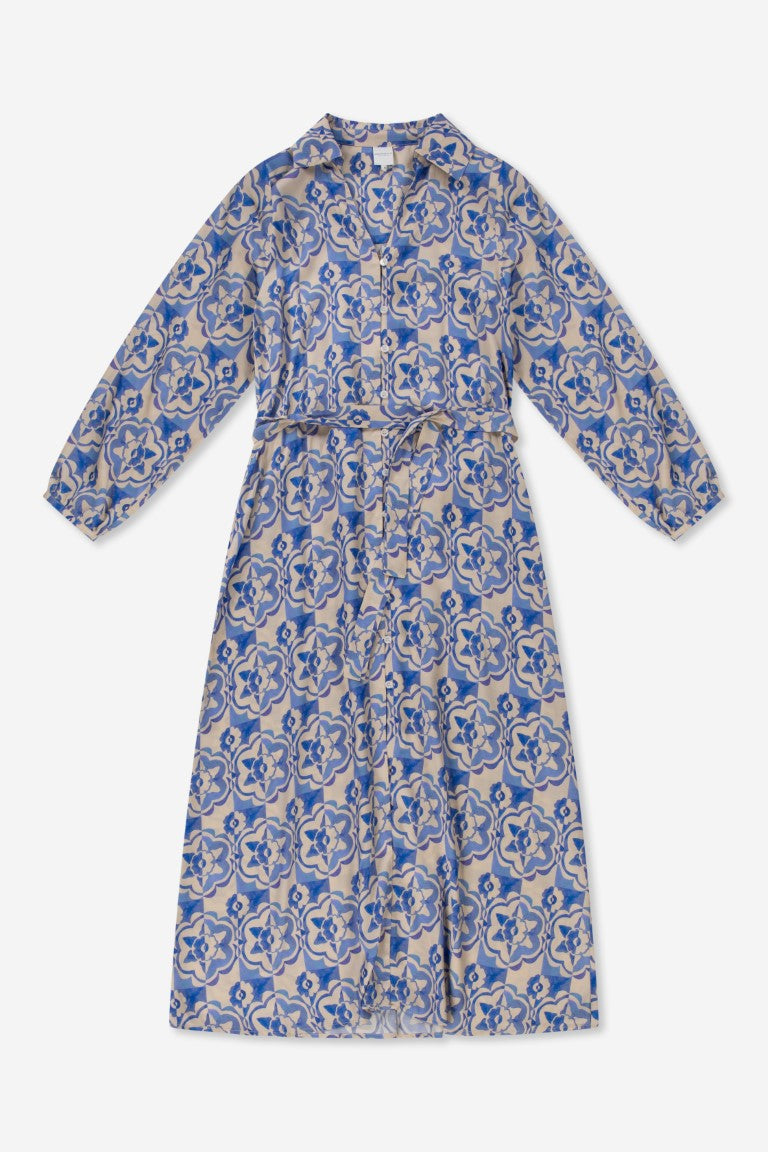 Jacco dress | Royal Blue print