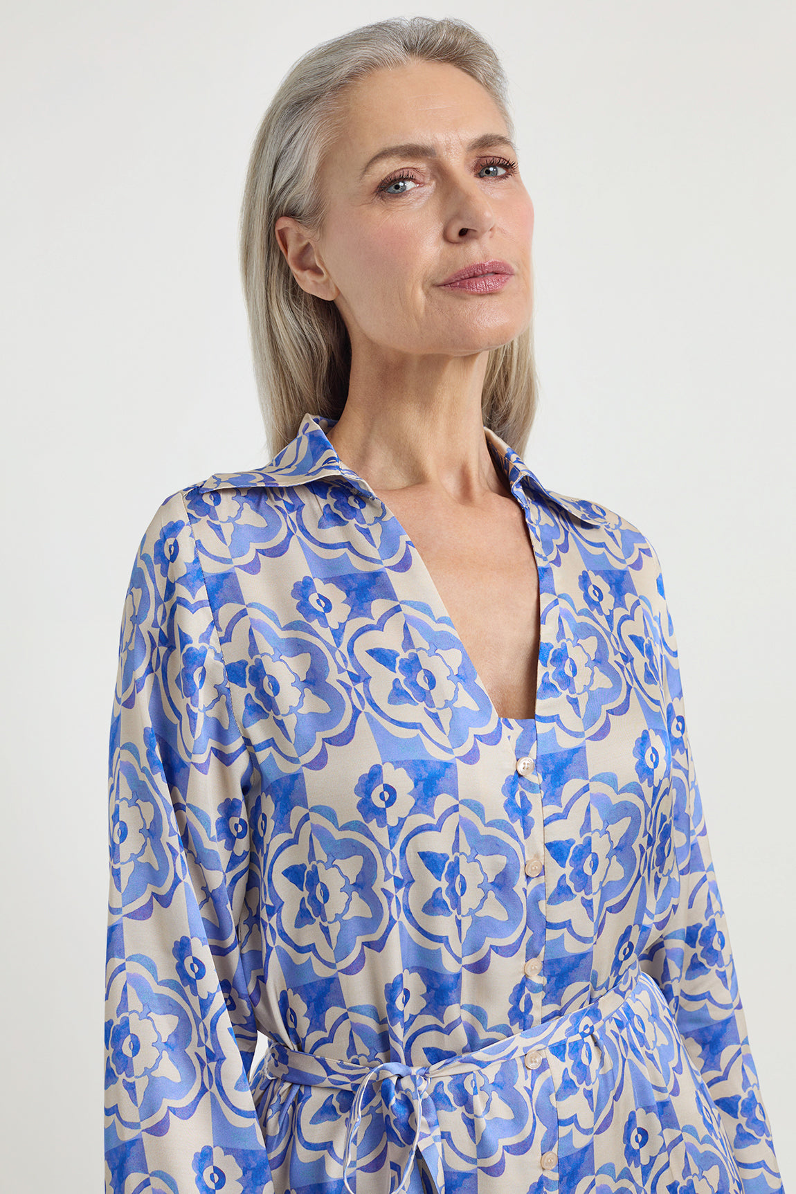 Jacco dress | Royal Blue print