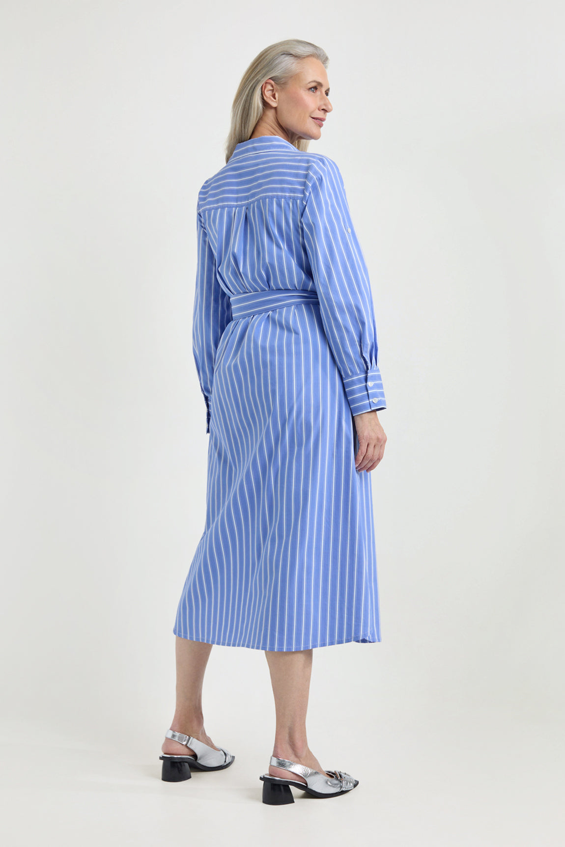 Julio dress | Royal Blue stripe