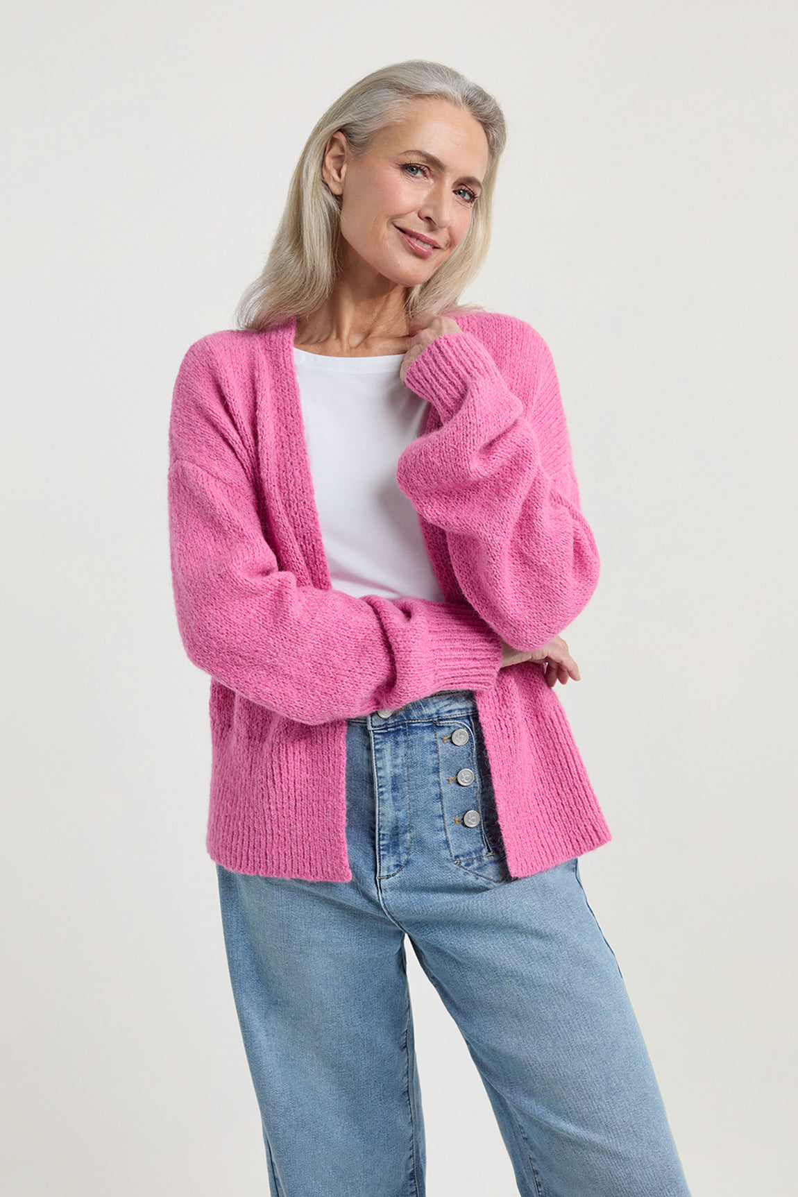 Julian cardigan | Fuchsia