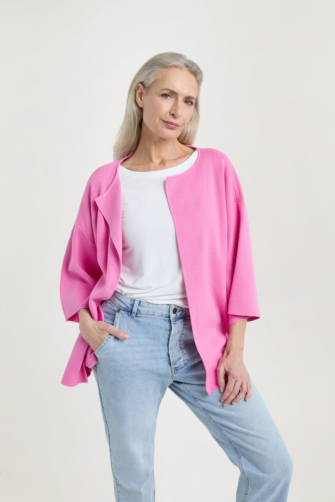 Jasmijn cardigan | Fuchsia