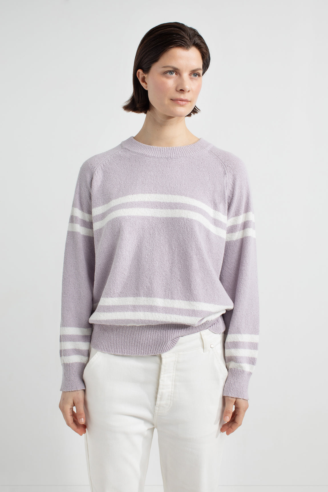 Joe sweater | Light Lilac stripe