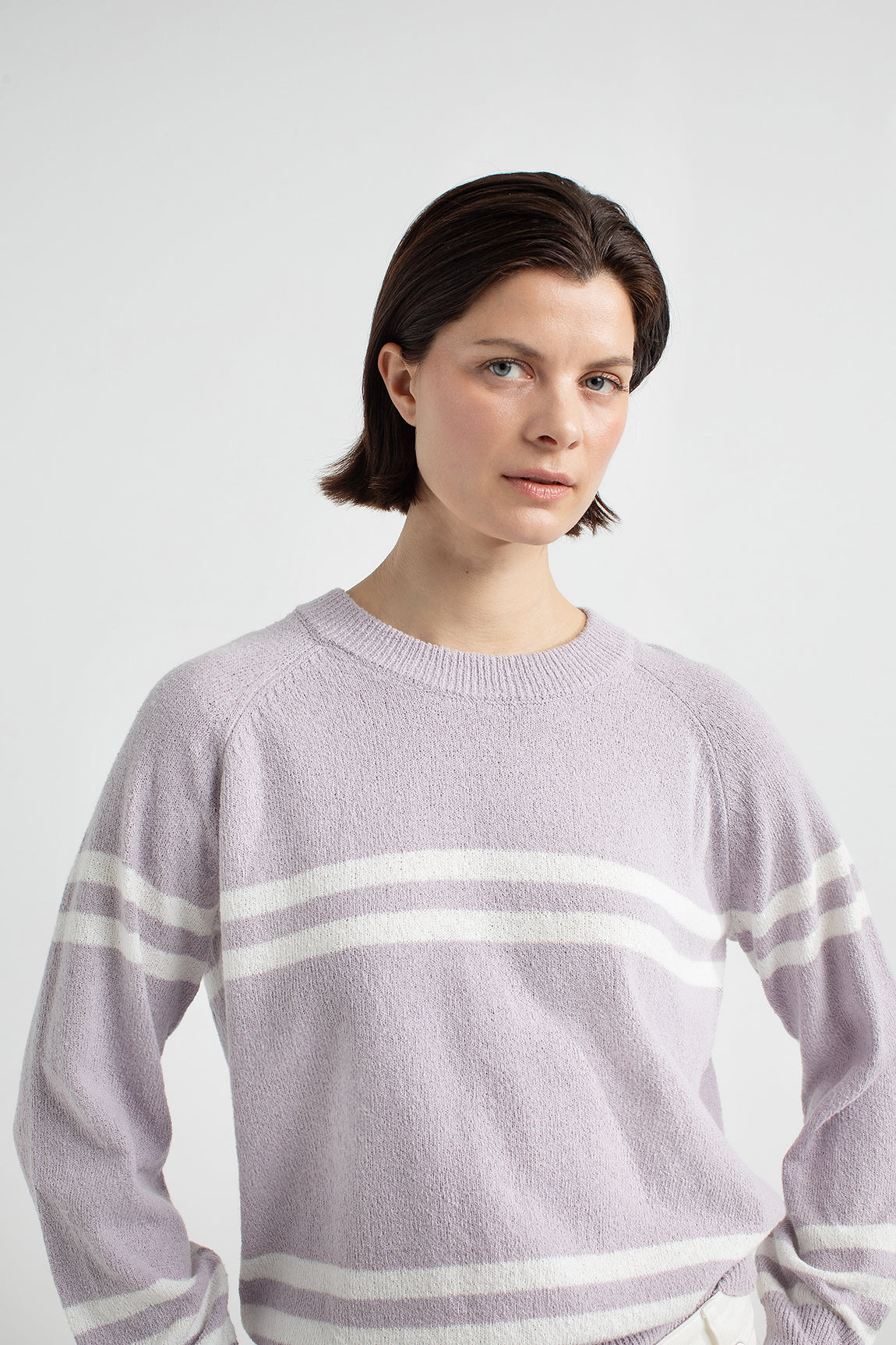 Joe sweater | Light Lilac stripe