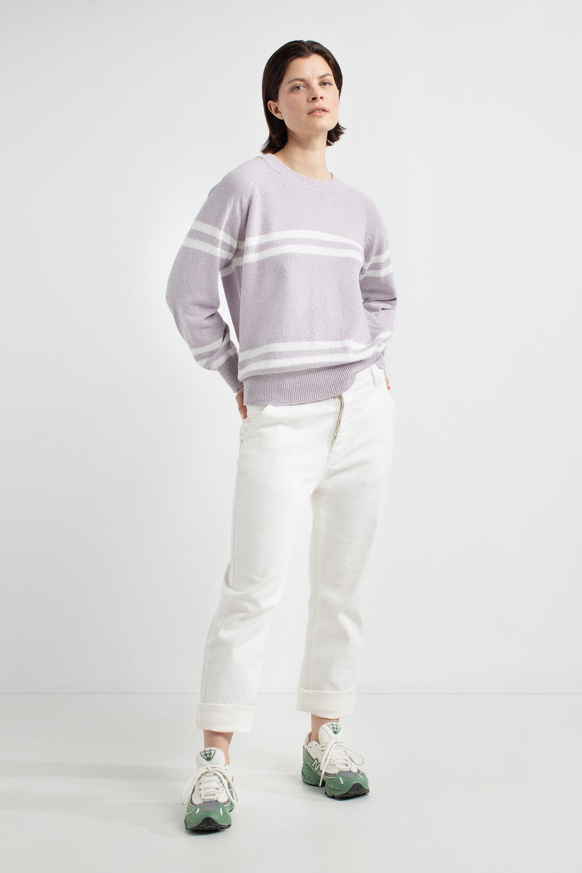 Joe sweater | Light Lilac stripe