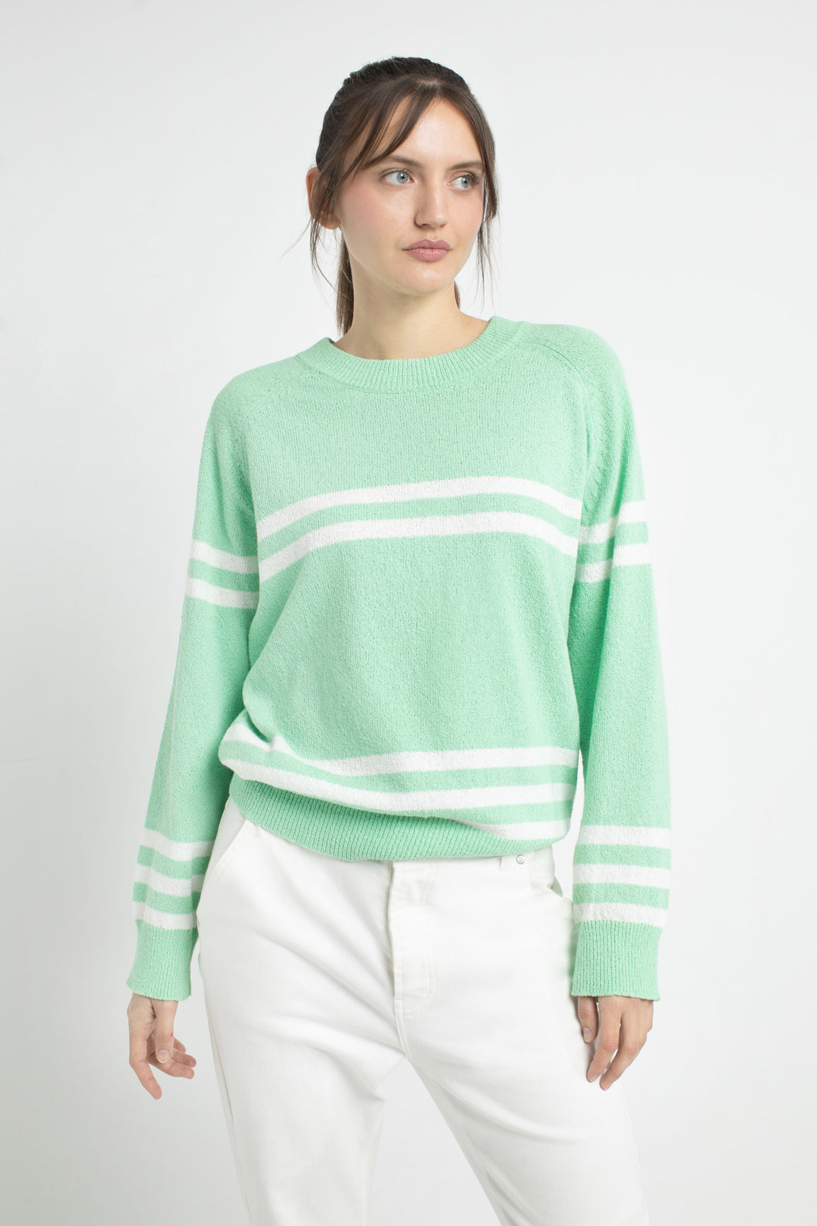 Joe sweater | Jade stripe