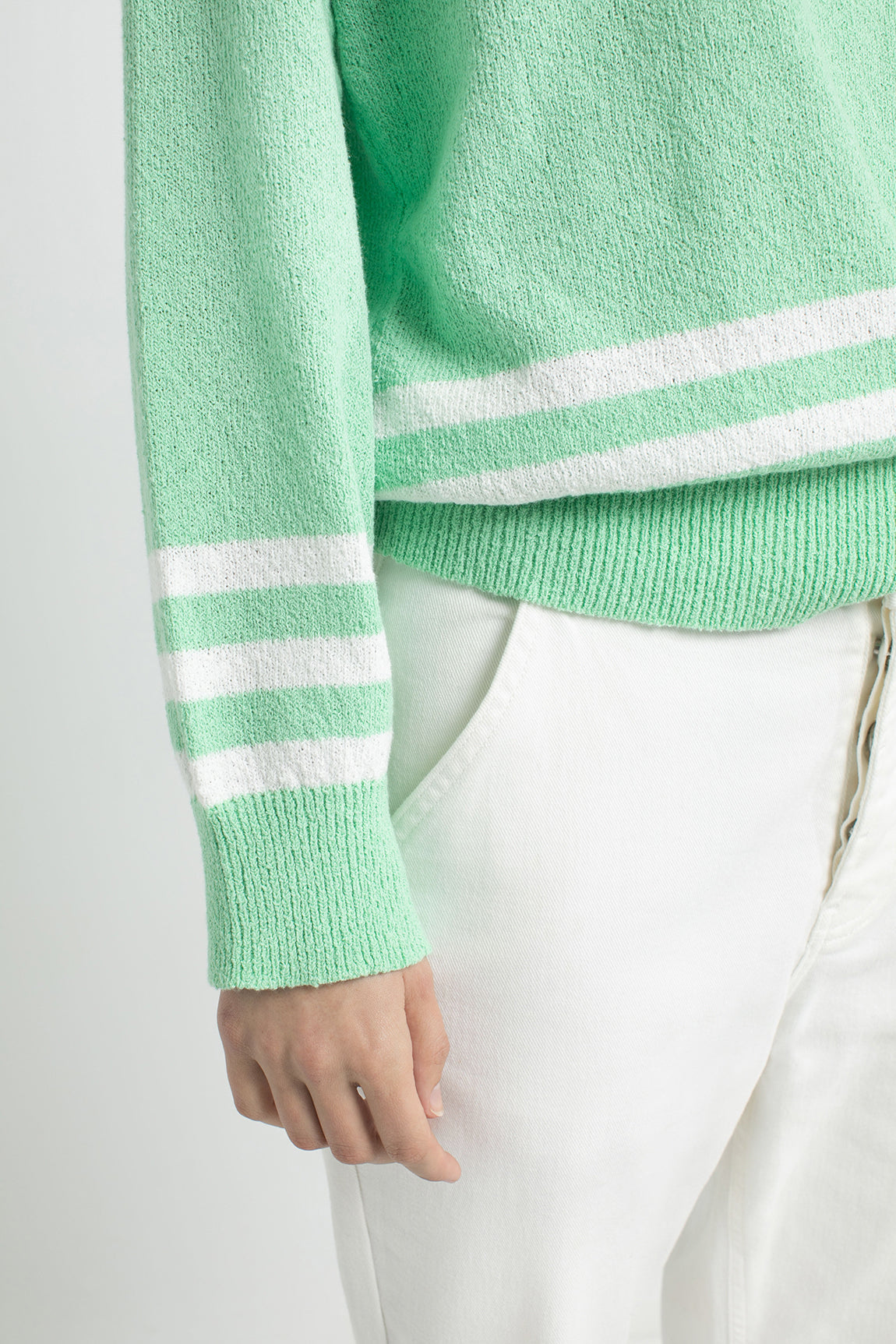 Joe sweater | Jade stripe