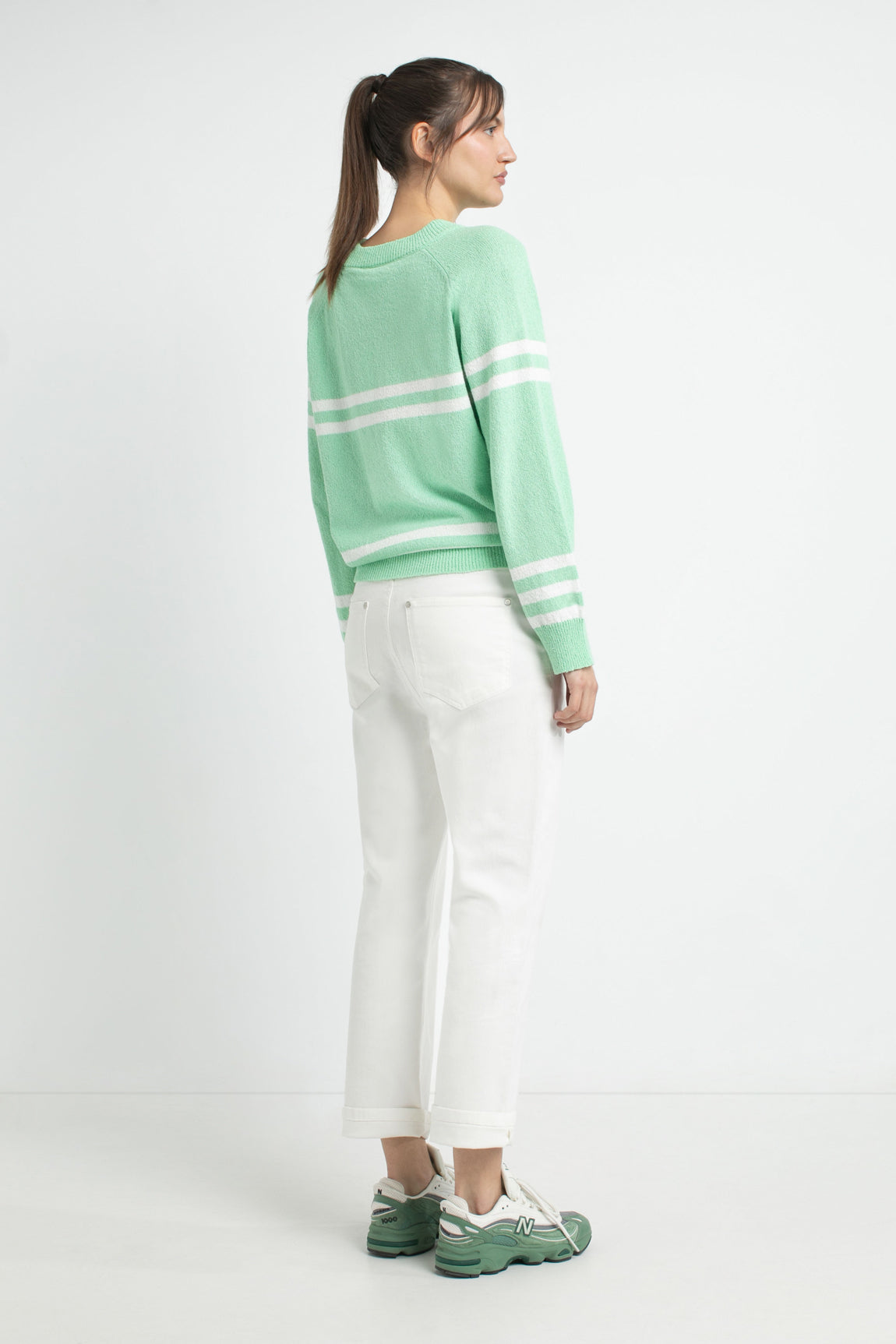 Joe sweater | Jade stripe