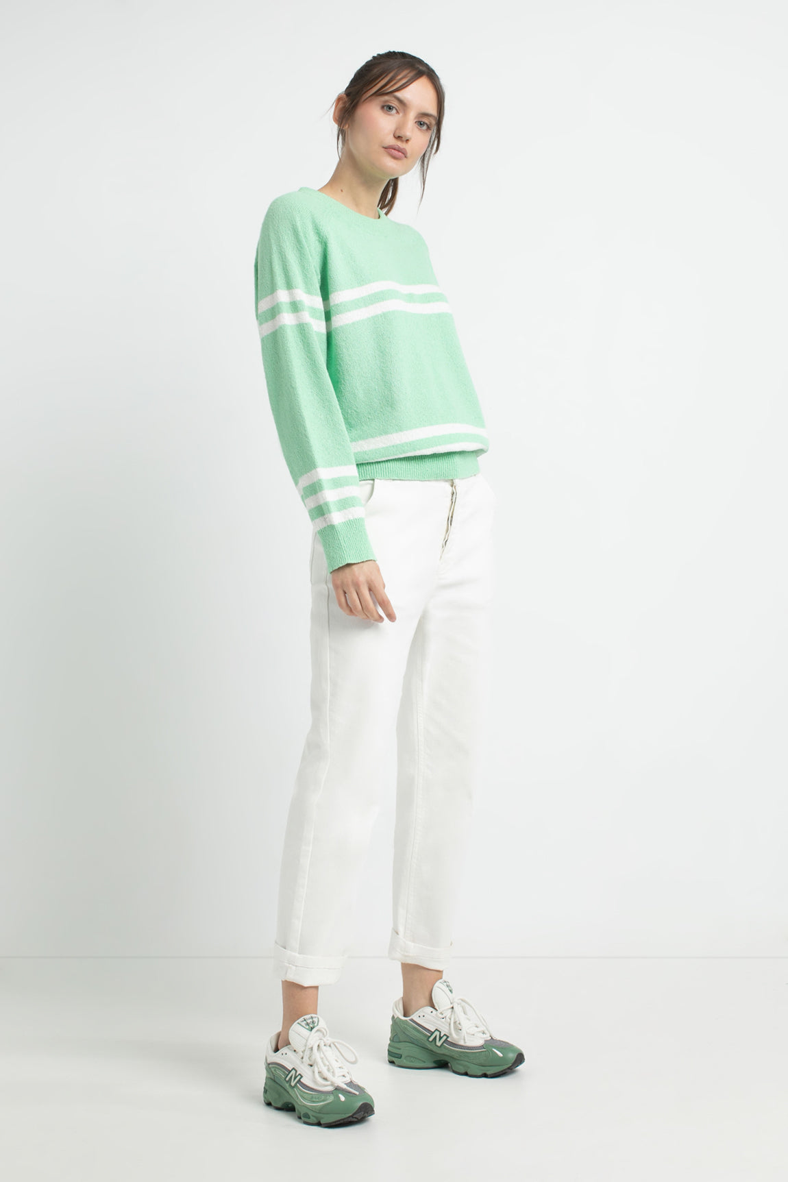 Joe sweater | Jade stripe