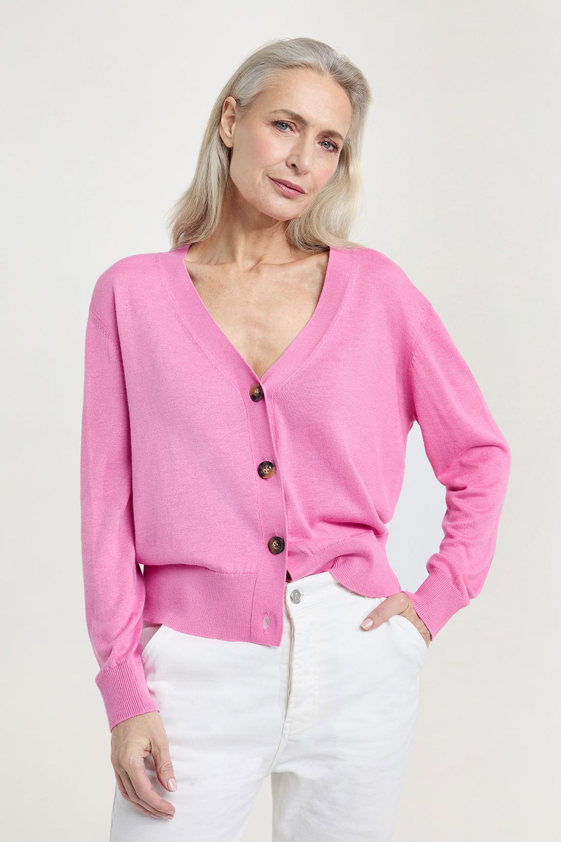 August cardigan | Fuchsia